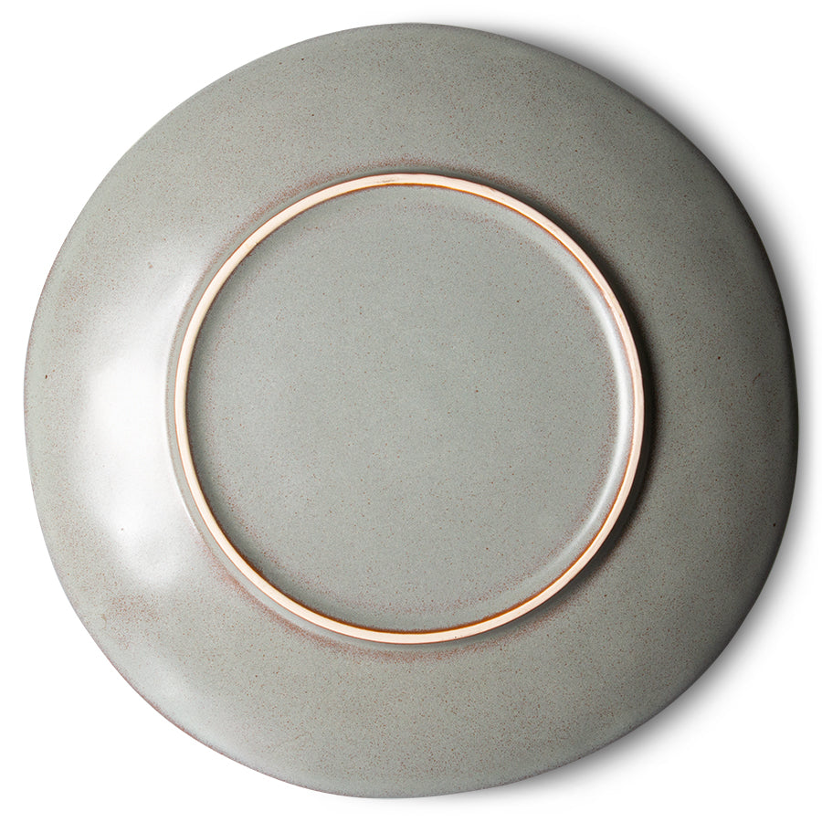 HKliving Teller MINERAL 70s Ceramics bunt 2er Set | Ø27,5x2cm