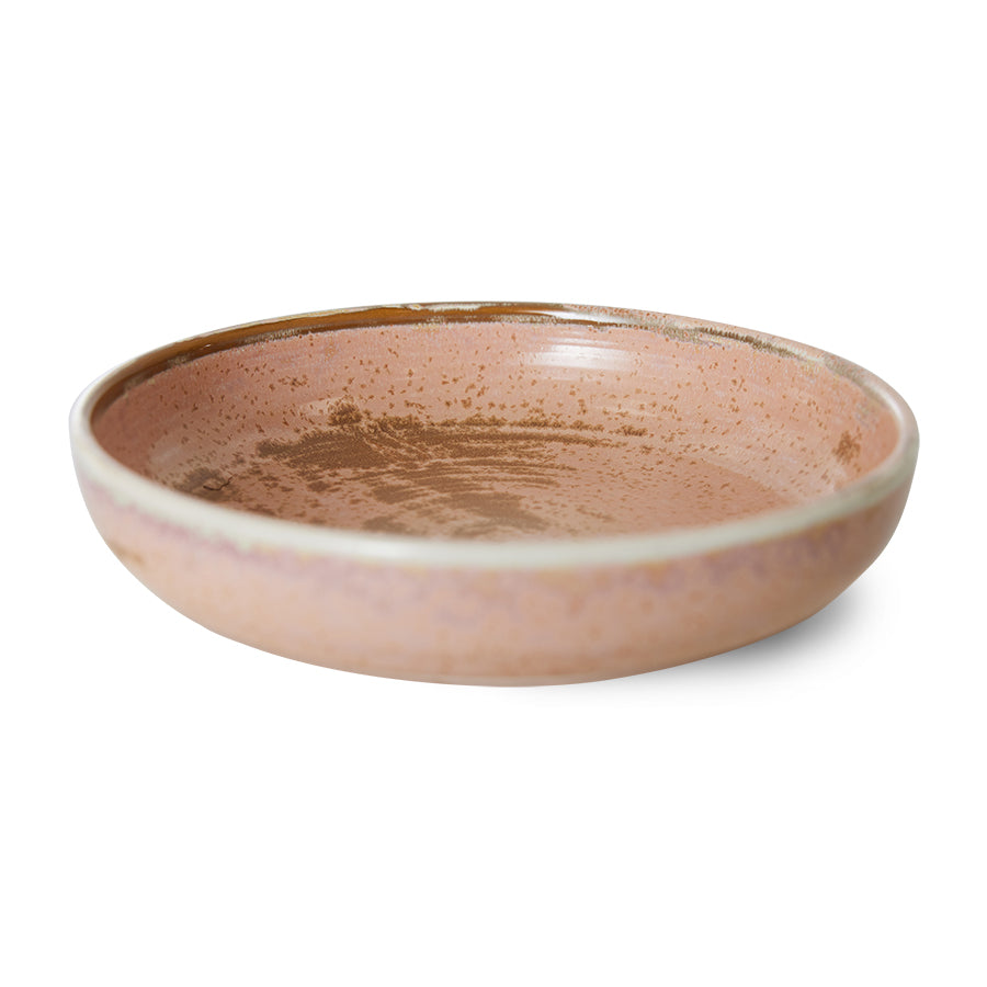 HKliving Teller tief L RUSTIC PINK Chef Ceramics rosa | Ø21,5x4,8cm