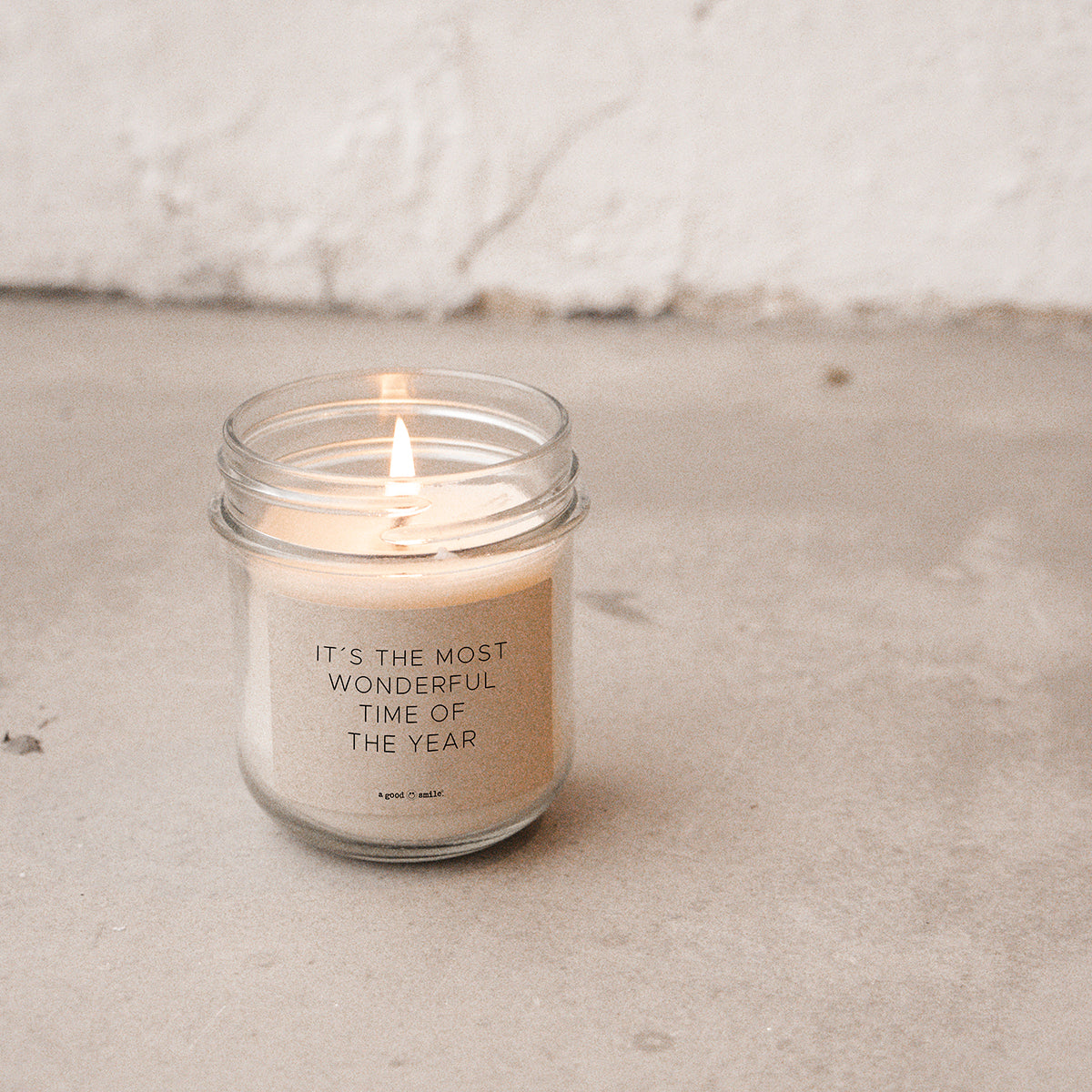 a good smile Kerze im Glas MOST WONDERFUL TIME | 7x8cm