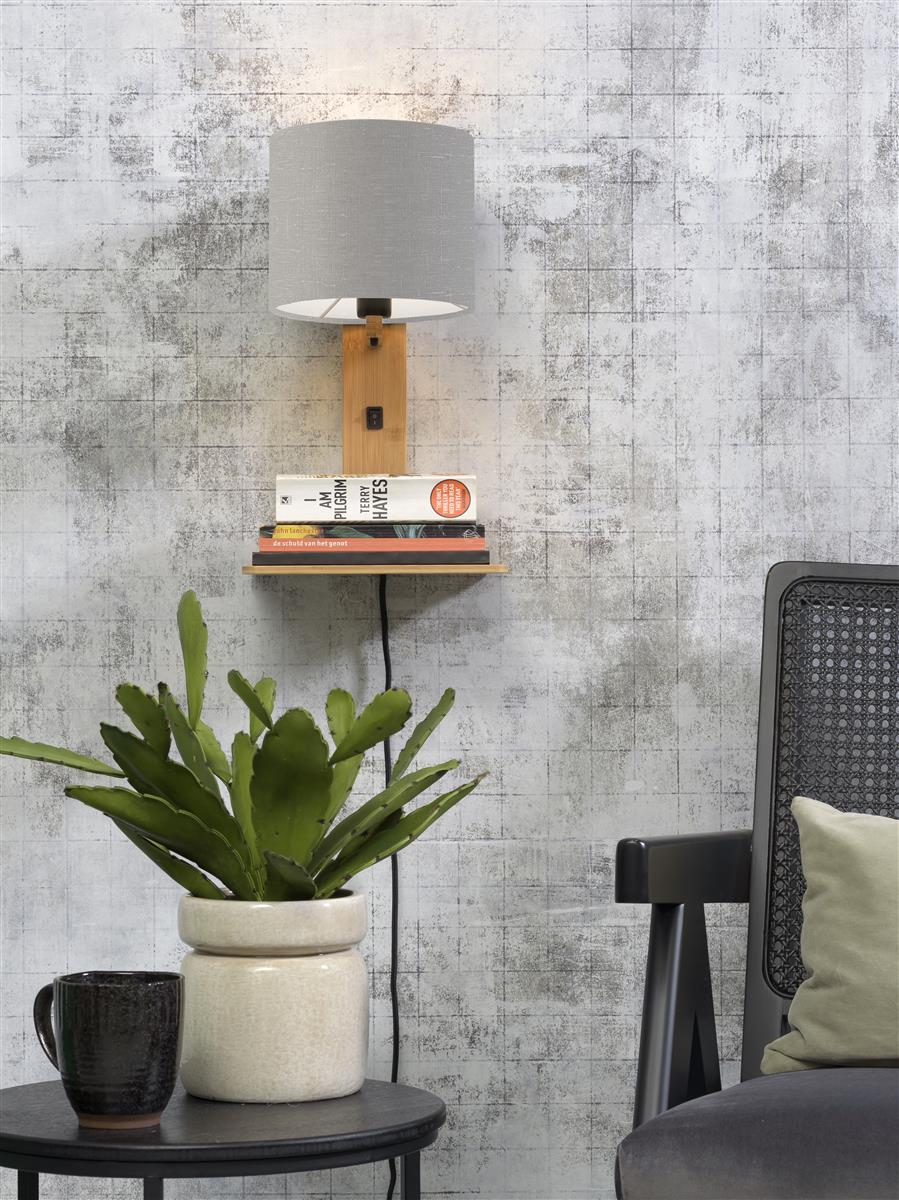 Good&Mojo Wandleuchte ANDES grau | 19x24x36cm