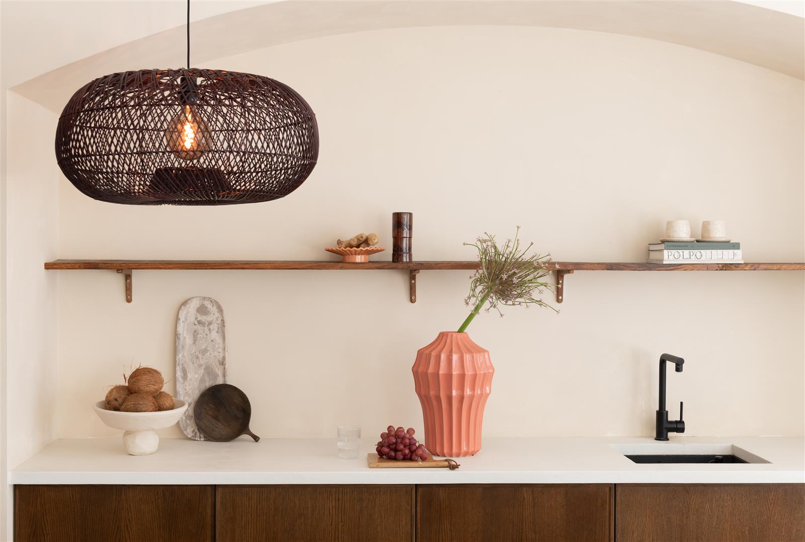 Good&Mojo Hängelampe ARIZONA burgund | 236x70x36cm