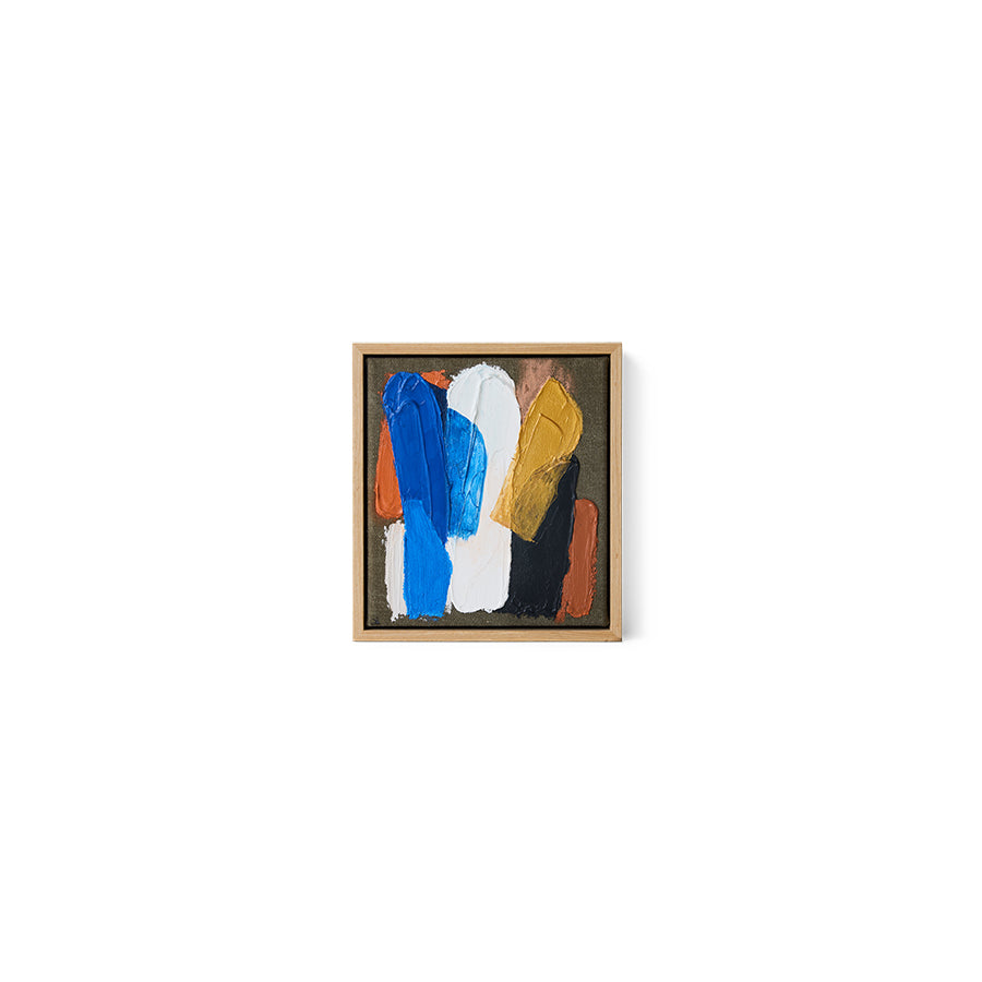 HKliving Bild MOONLIGHT STROKES bunt | 18x3,5x20cm