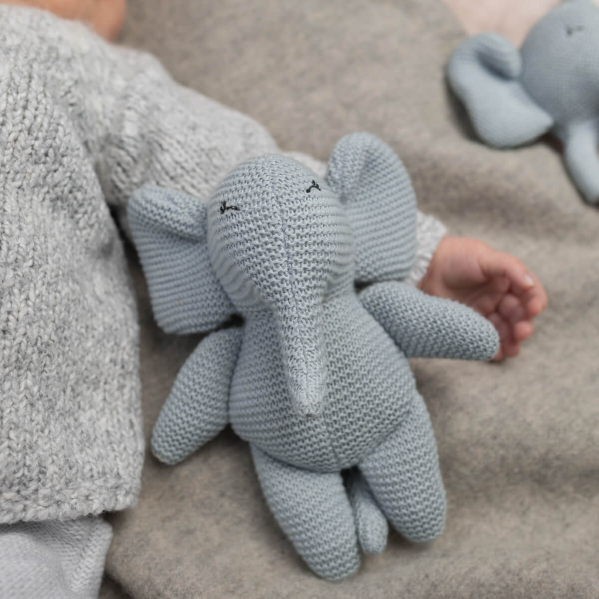 Baby Bello Kuscheltier ELVY THE ELEPHANT grau | 18x14cm - Sir Henrys