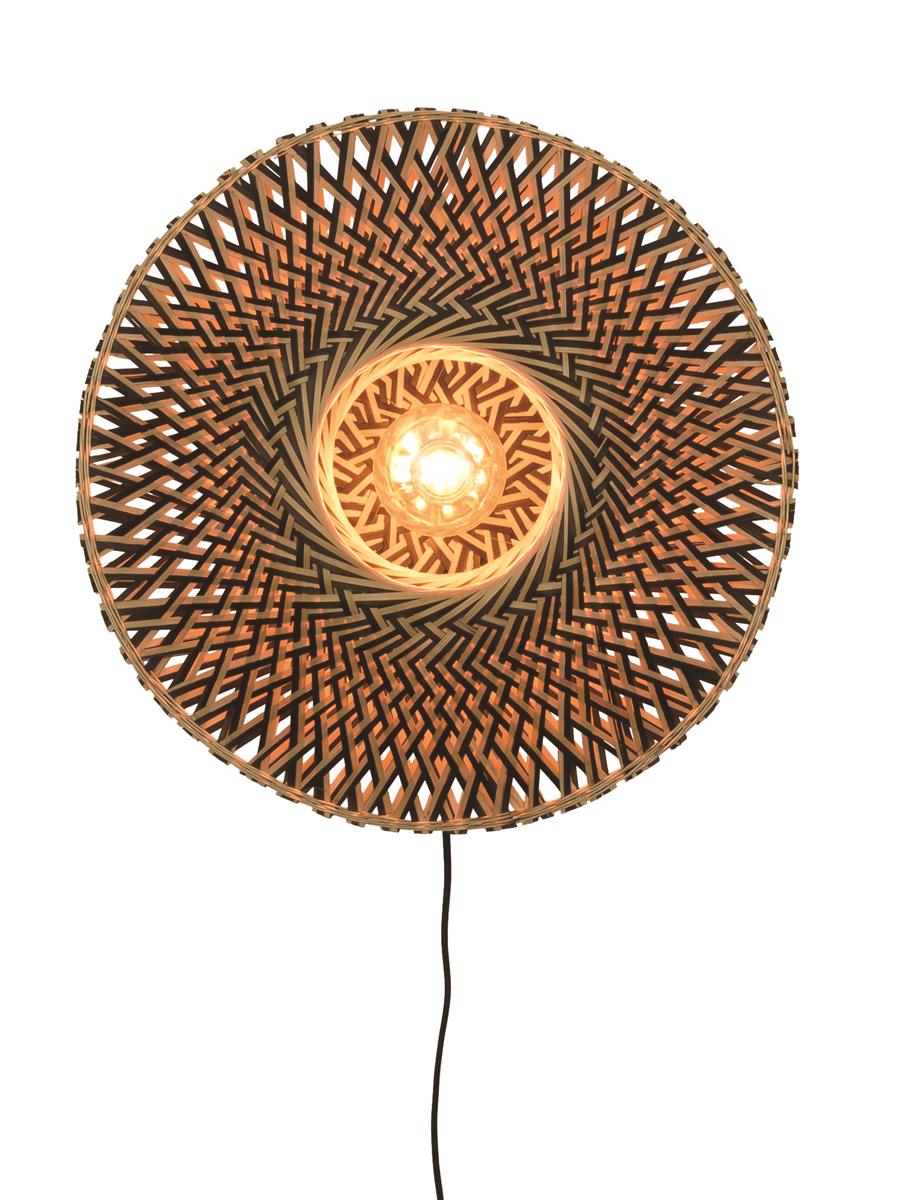 Good&Mojo Wandleuchte BALI natur schwarz | 44x15x44cm