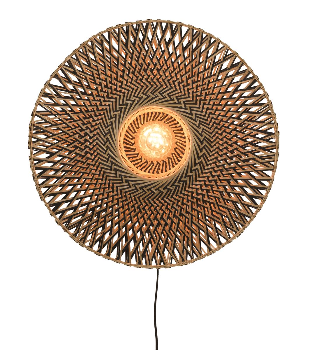 Good&Mojo Wandleuchte BALI natur schwarz | 60x18x60cm