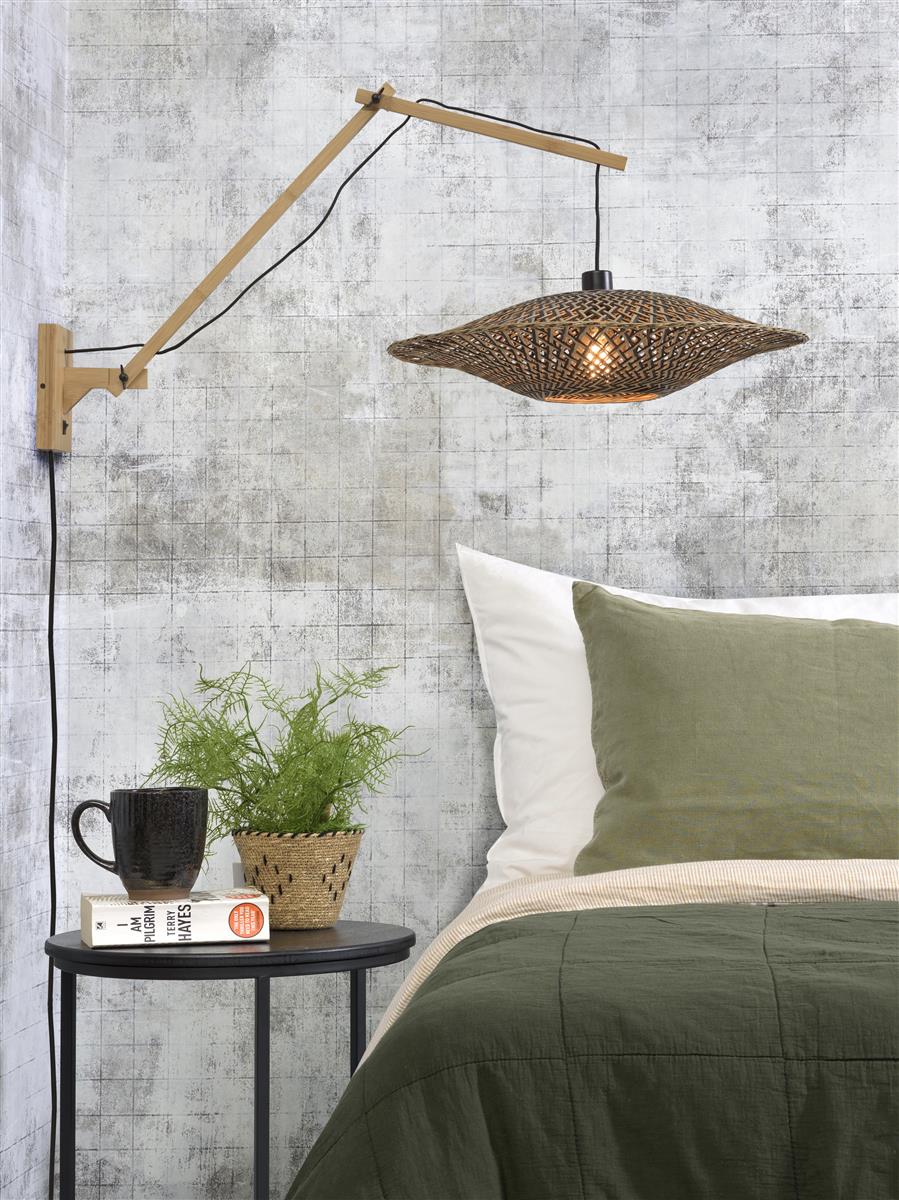 Good&Mojo Wandleuchte BALI schwarz | 105x60x55cm