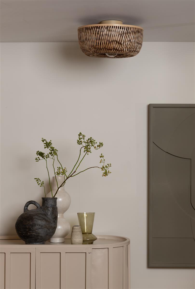 Good&Mojo Deckenlampe BARBADOS natur/braun | 17x35x17cm