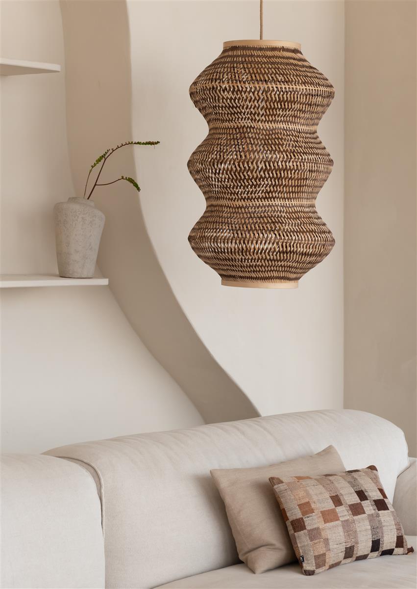 Good&Mojo Hängelampe BARBADOS natur braun | 270x40x69/270cm