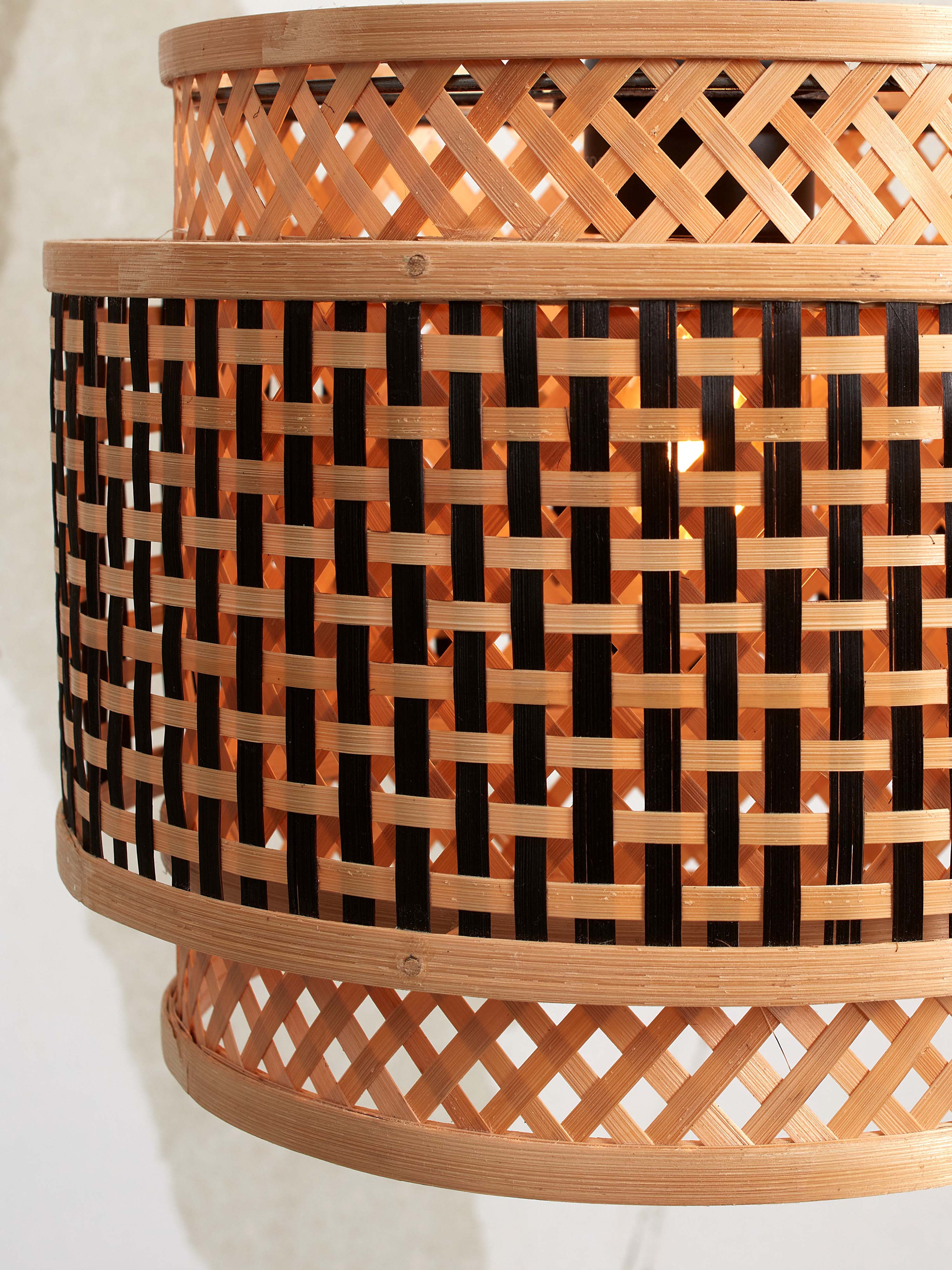 Good&Mojo Deckenlampe BHUTAN natur schwarz | 25x25x20cm