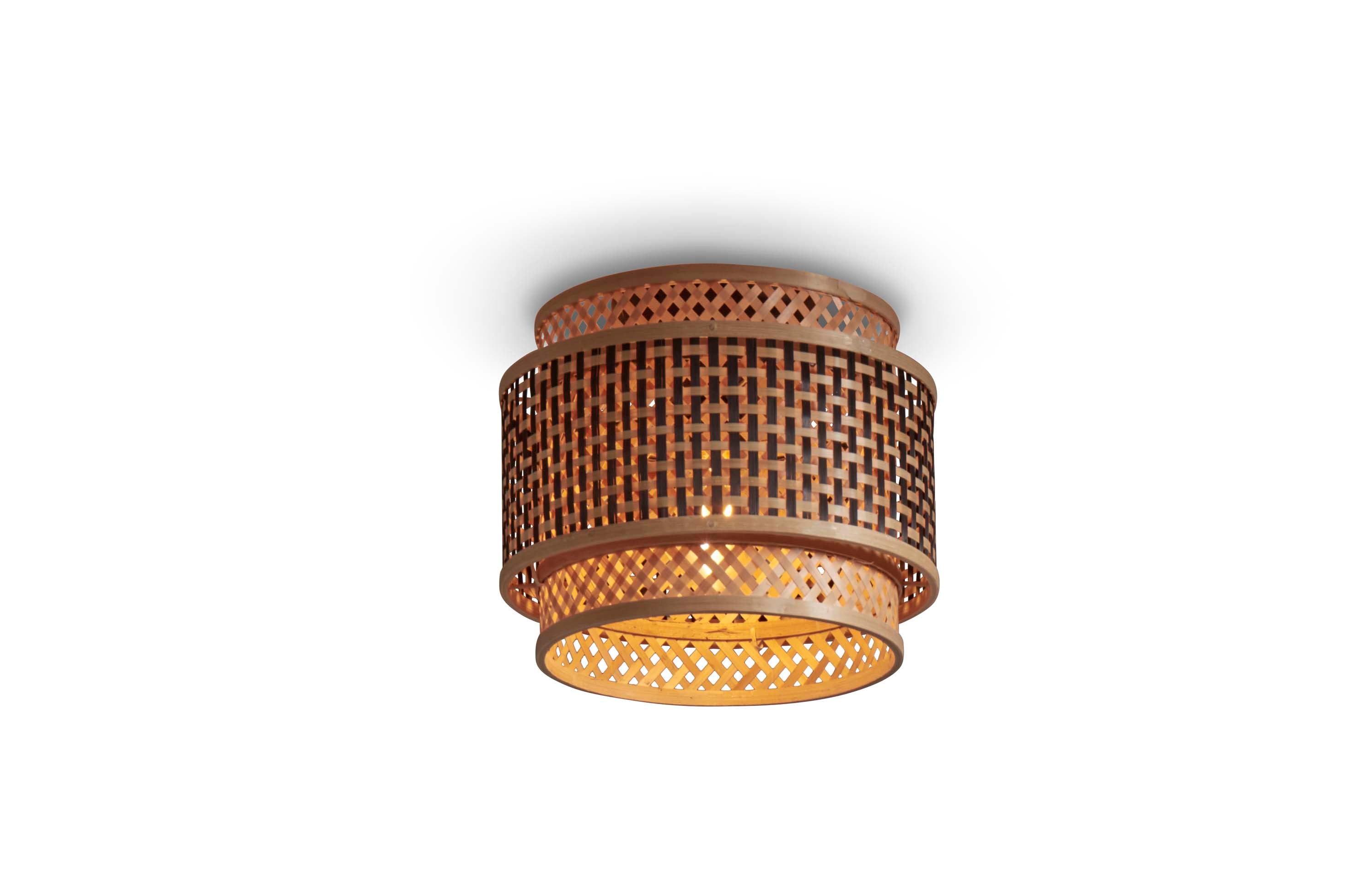 Good&Mojo Deckenlampe BHUTAN natur schwarz | 25x25x20cm