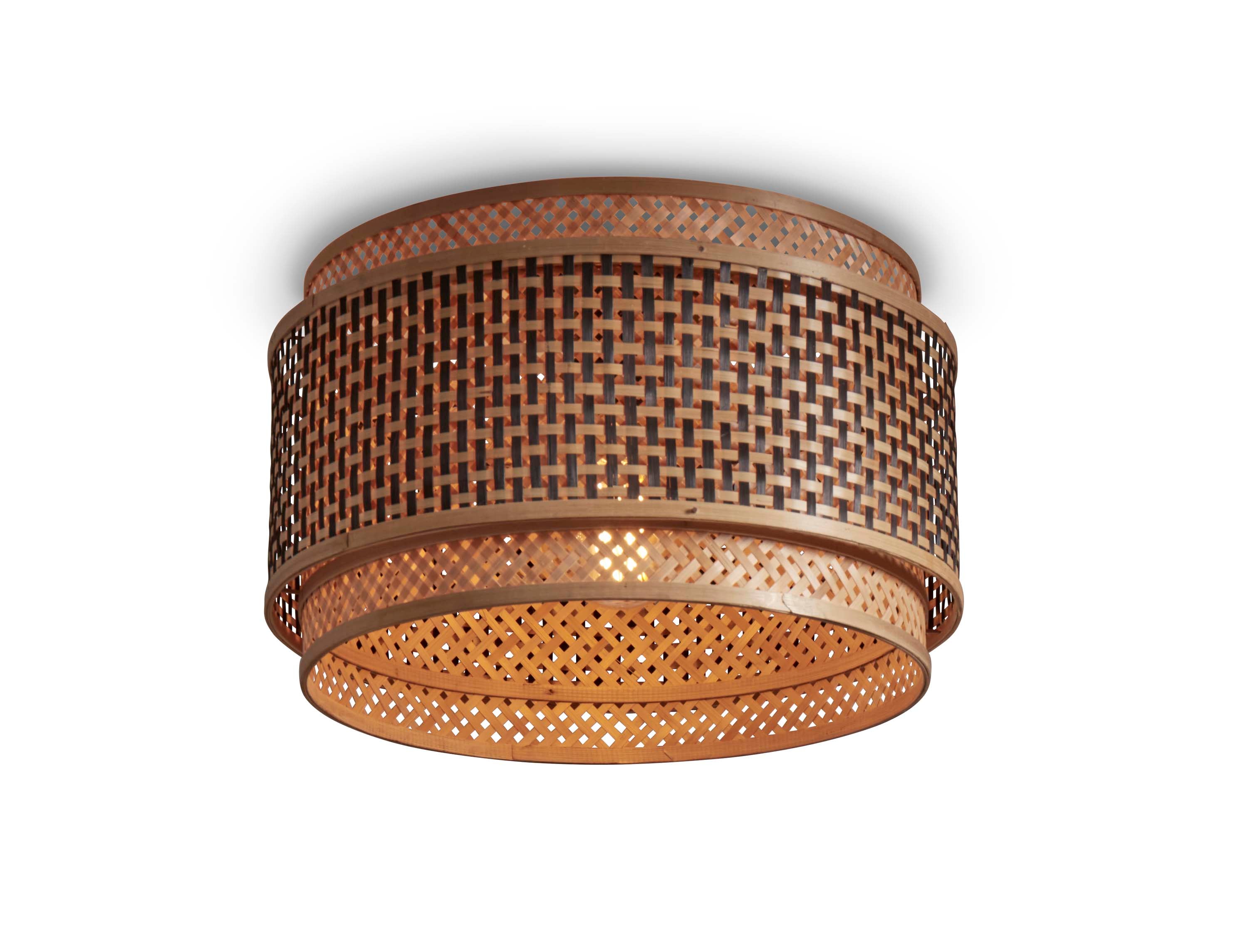 Good&Mojo Deckenlampe BHUTAN natur schwarz | 40x40x25cm