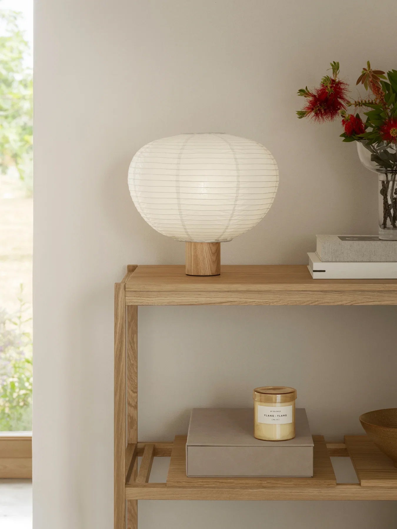 Blomus Reispapier Tischlampe KAMI S | Ø32x16cm - Sir Henrys