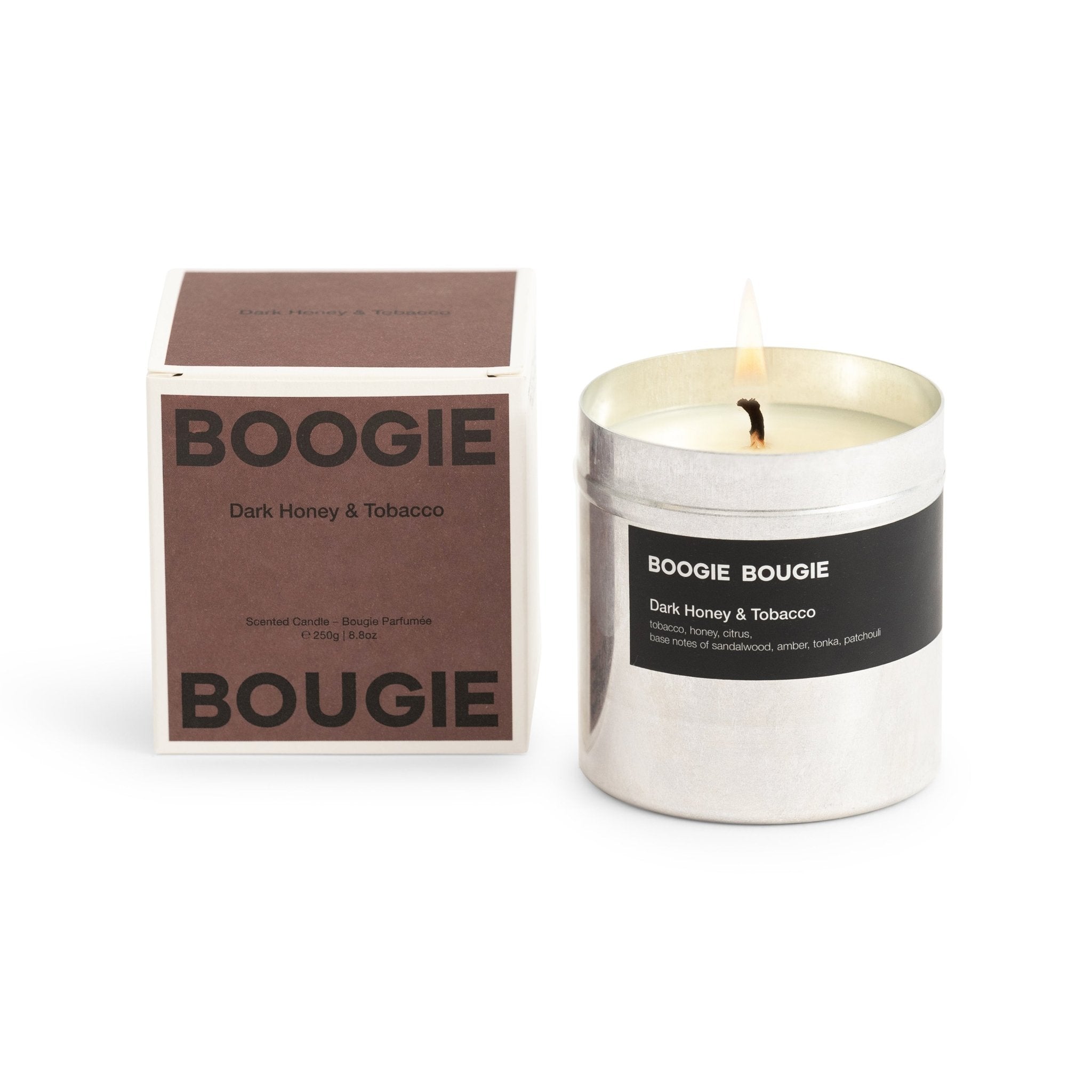 Boogie Bougie Duftkerze DARK HONEY & TOBACCO | Ø7,5x8cm 250g - Sir Henrys