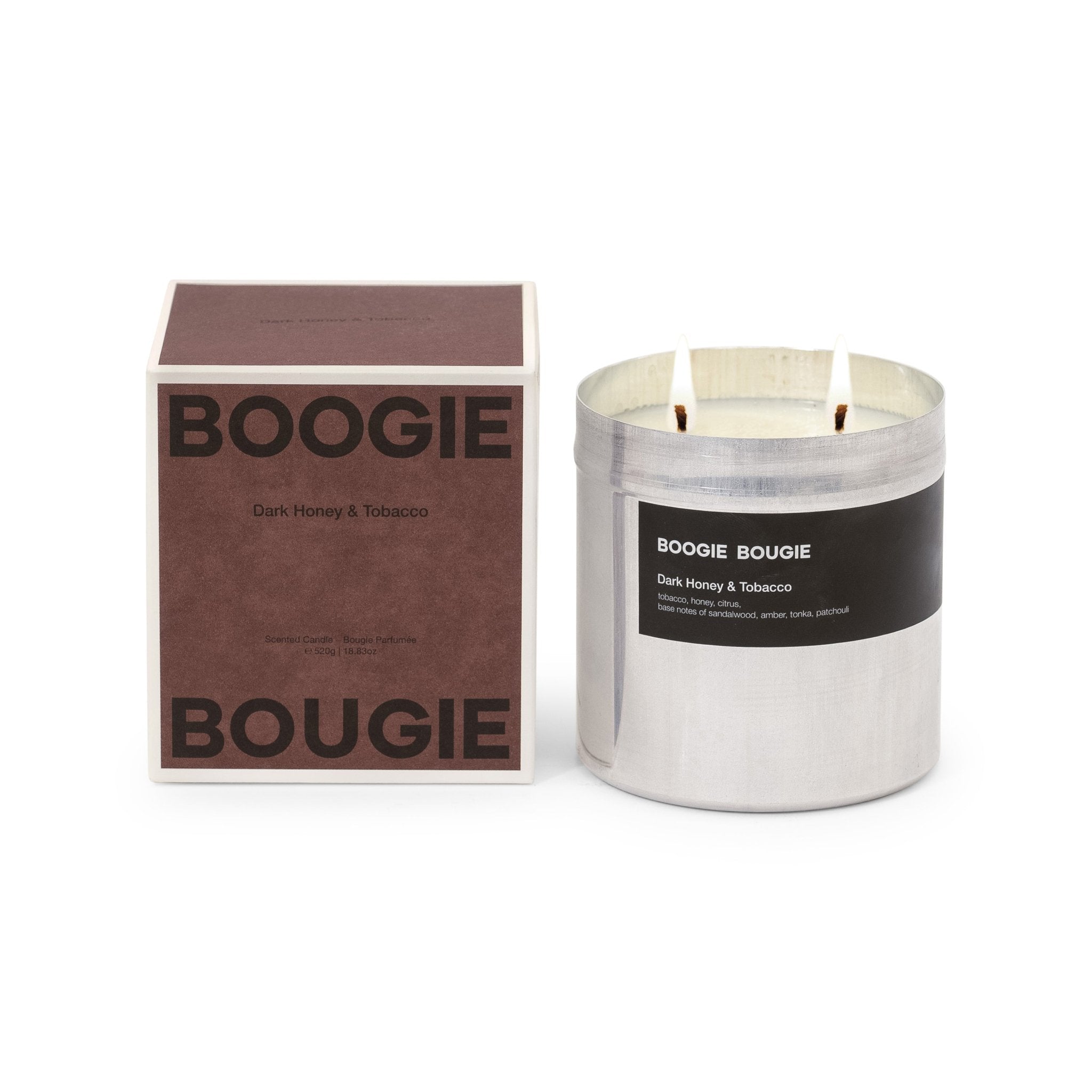 Boogie Bougie Duftkerze DARK HONEY & TOBACCO | Ø9,6x10cm 520g - Sir Henrys