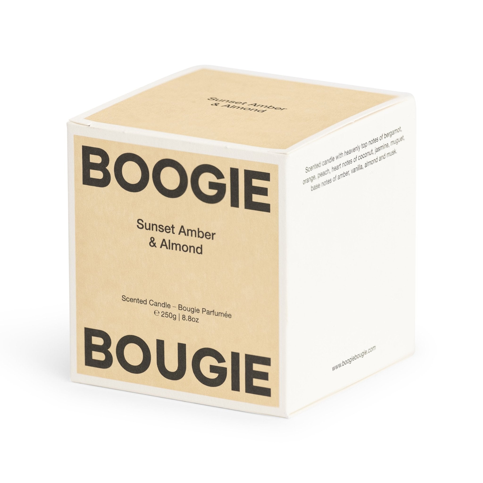 Boogie Bougie Duftkerze SUNSET AMBER & ALMOND | Ø7,5x8cm 250g - Sir Henrys