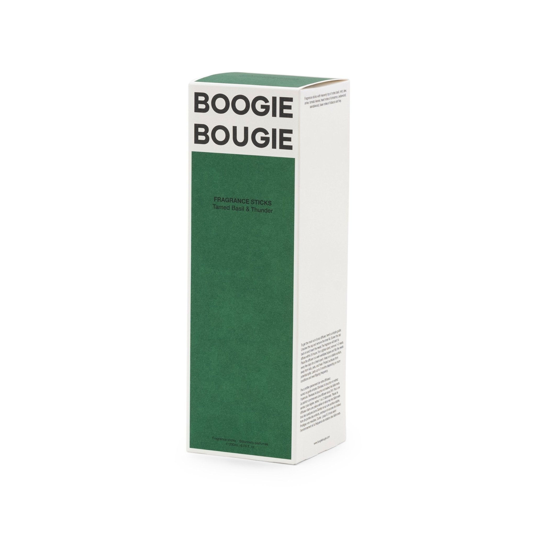 Boogie Bougie Duftstäbchen TAMED BASIL & THUNDER | Ø8x25cm 200ml - Sir Henrys
