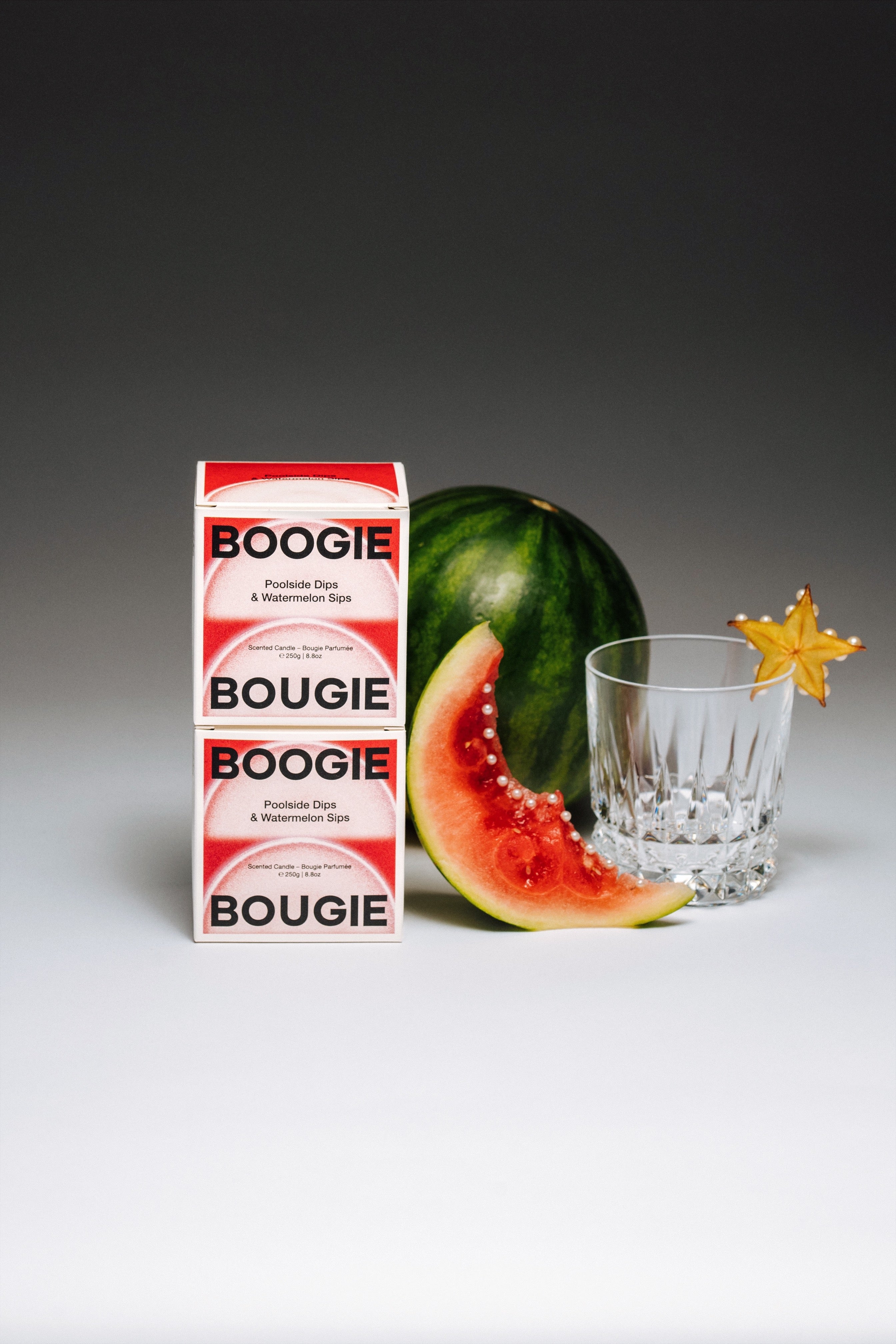 Boogie Bougie Duftkerze POOLSIDE DIPS & WATERMELON SIPS | Ø7,5x8cm 250g