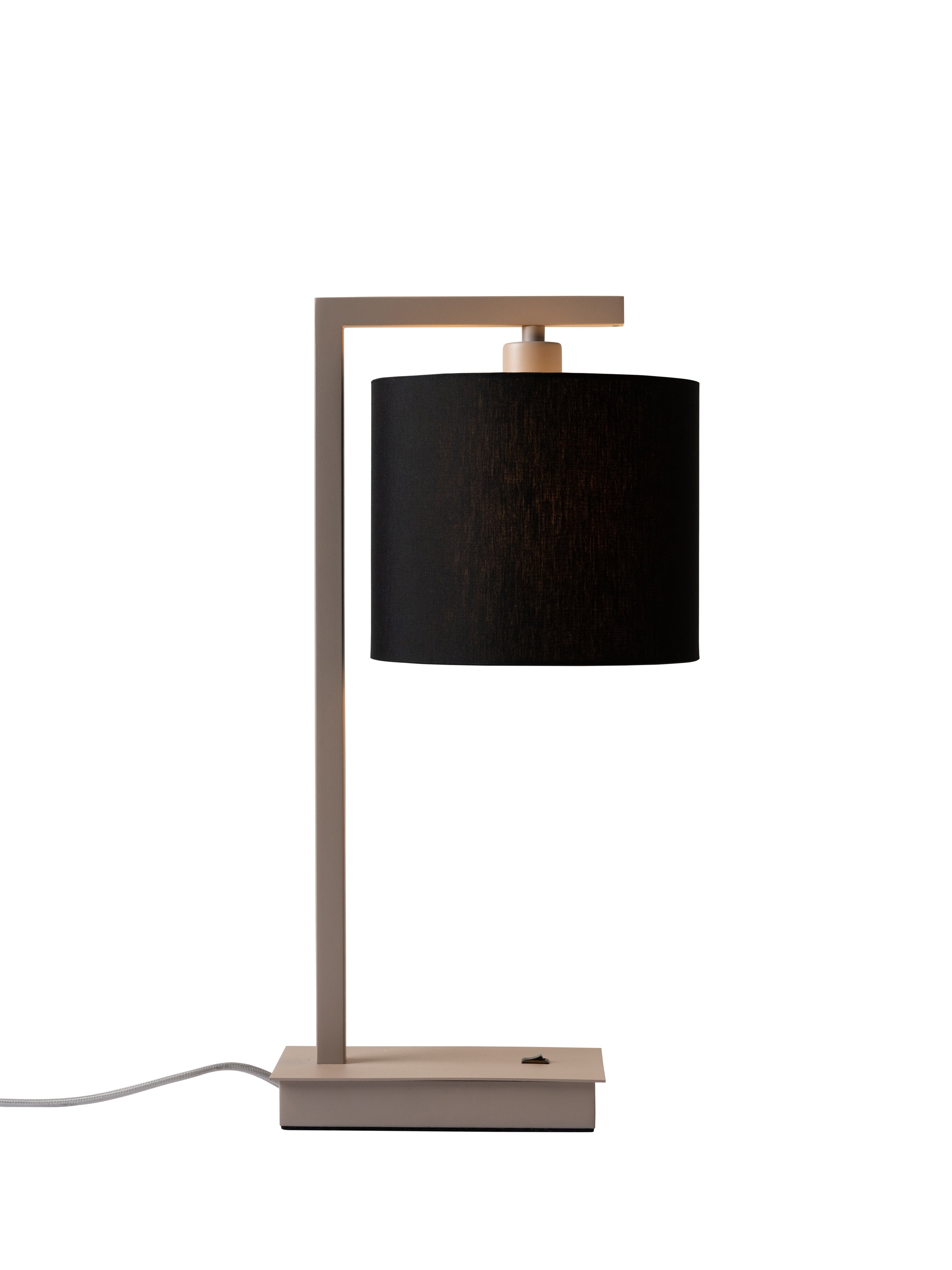 It's about RoMi Tischlampe BOSTON sandfarben/schwarz | 17x18x44cm