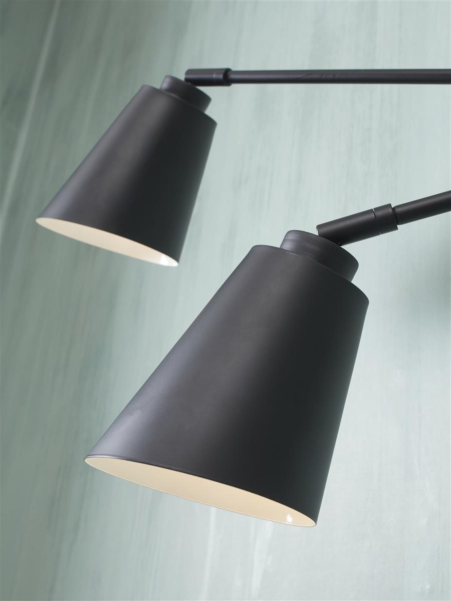 It's about RoMi Wandleuchte BREMEN schwarz | 130x60x49cm