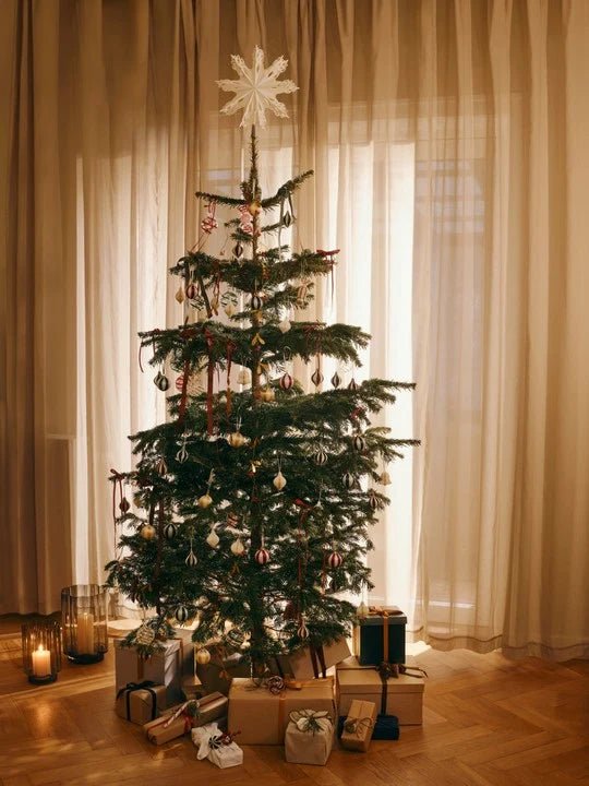 Broste Copenhagen Christbaumschmuck JOY 3er Set rot - rosa | Ø4,7 x5 cm - Sir Henrys