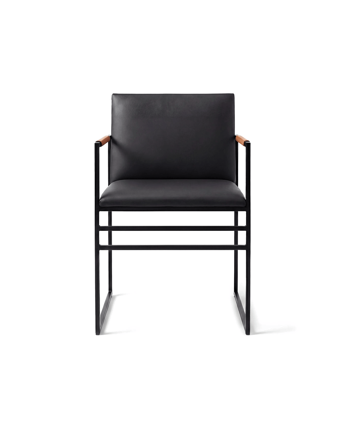 by Crea® Esszimmerstuhl SELLA Leder Jade Schwarz – Armlehne Coffee Bean - Sir Henrys
