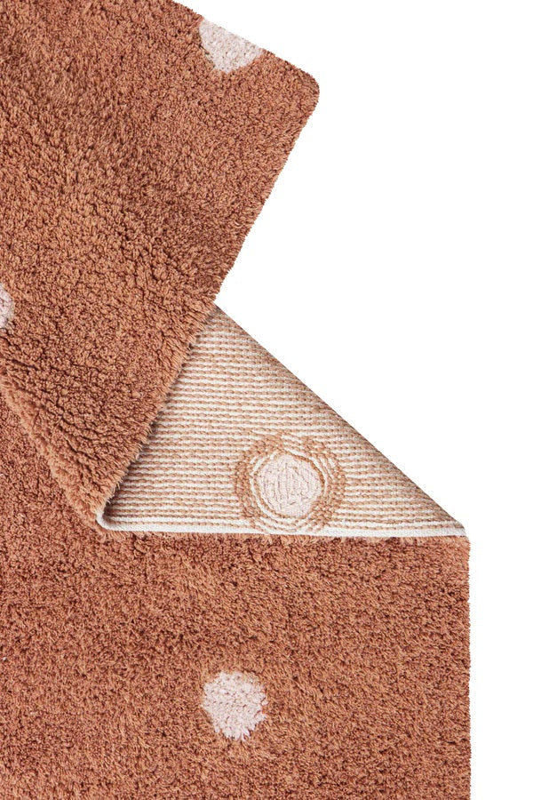 Lorena Canals waschbarer Teppich MINI DOT Kastanie | 150x100cm