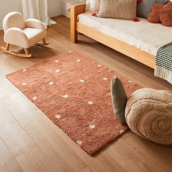 Lorena Canals waschbarer Teppich MINI DOT Kastanie | 150x100cm