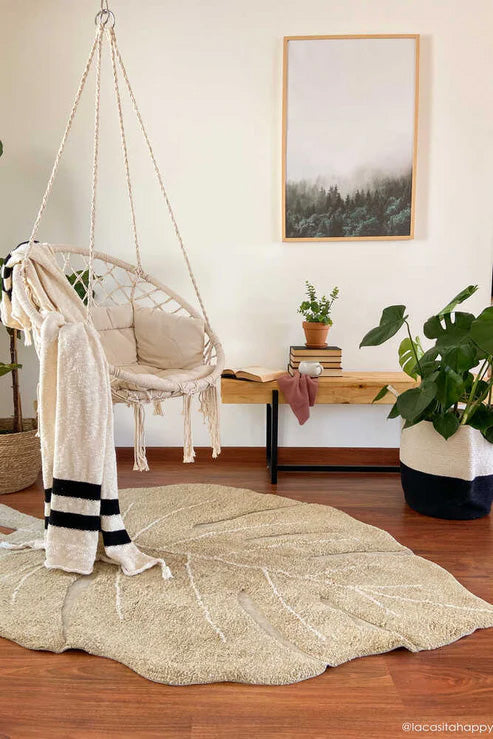 Lorena Canals waschbarer Teppich MONSTERA Olive | 200x300cm