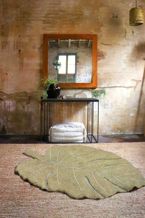 Lorena Canals waschbarer Teppich MONSTERA Olive | 200x300cm