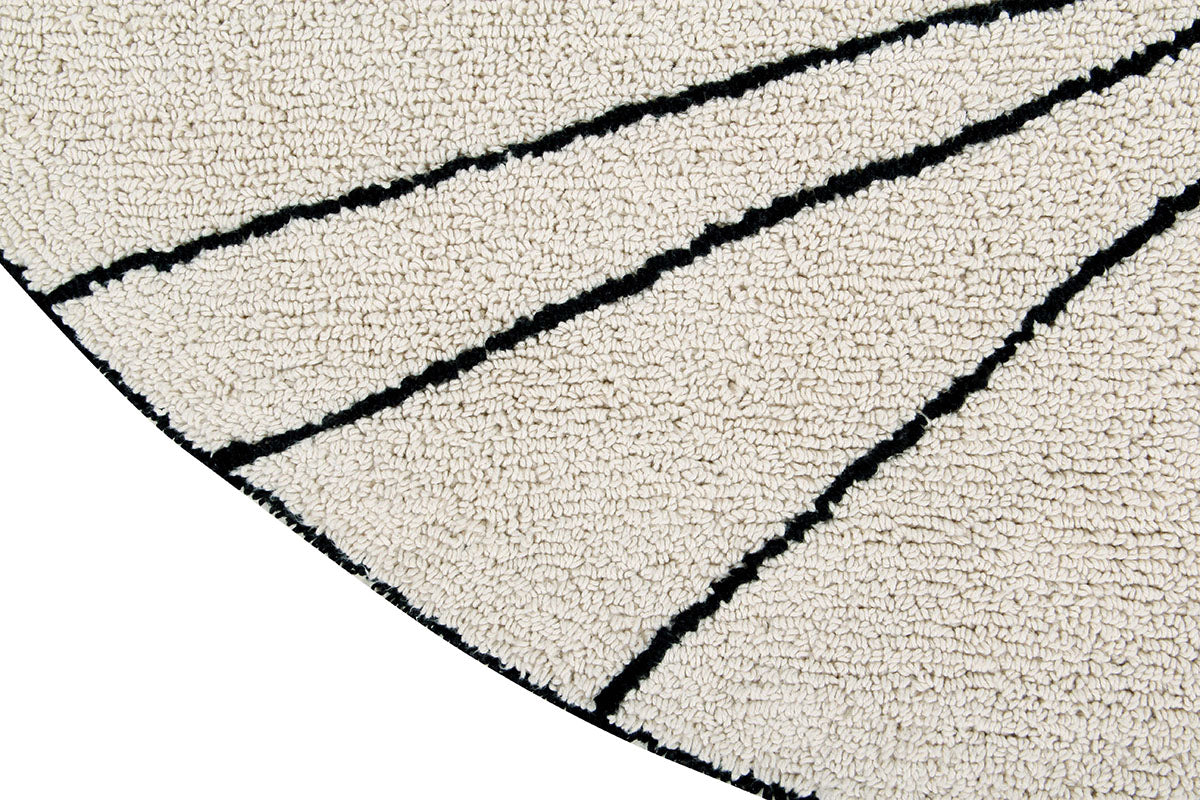 Lorena Canals waschbarer Teppich TRACE beige | 160x160cm