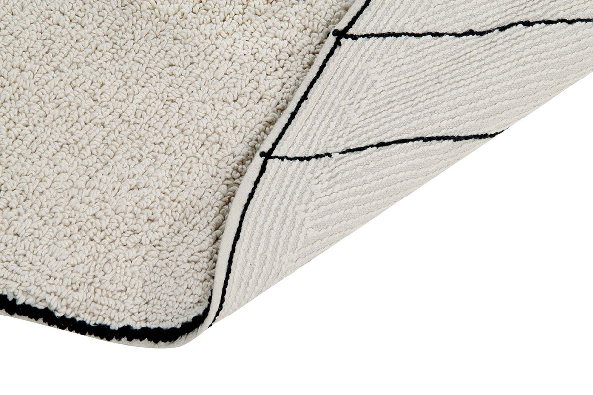 Lorena Canals waschbarer Teppich TRACE beige | 160x160cm