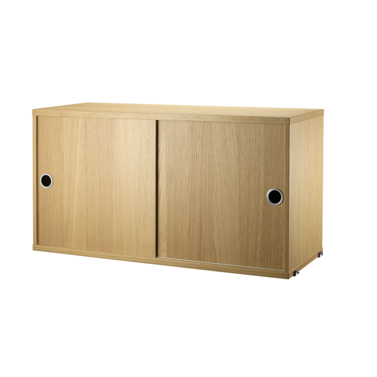 String Furniture Schrank mit Schiebetüren B78 x T30 x H42, Eiche