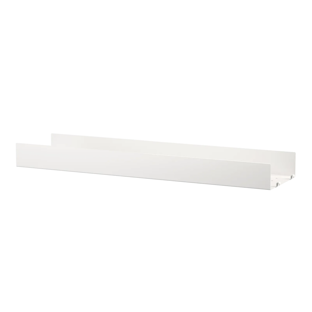 String Furniture Regalboden aus Metall hohe Kante B78 x T20, Weiß