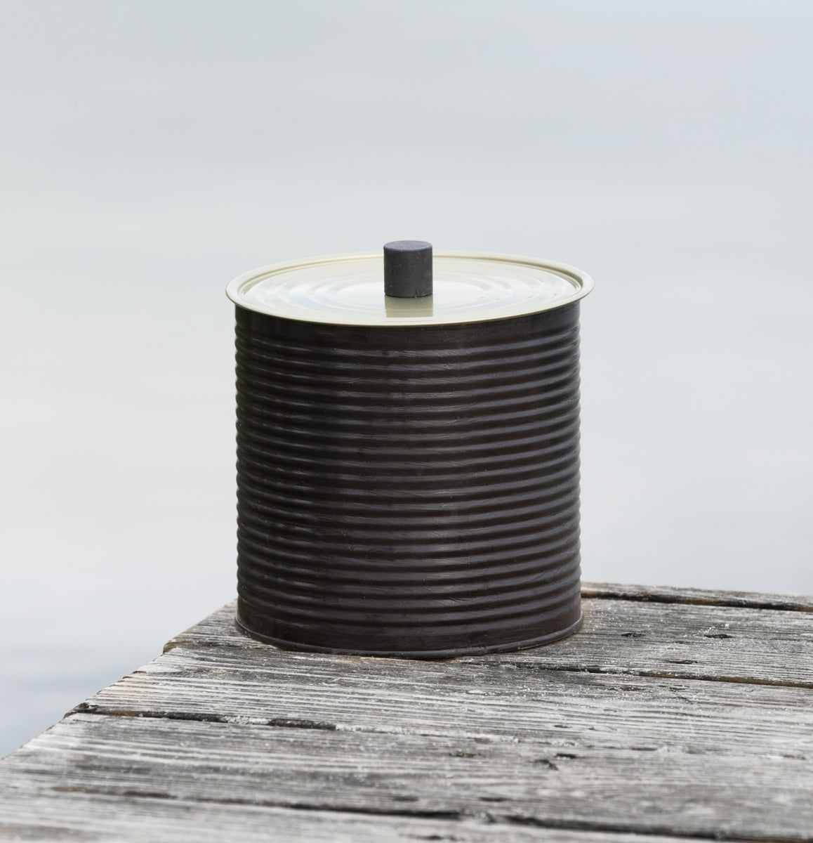 Living by Heart Outdoor Candle Kerze BLACK matt | Ø 10x15cm