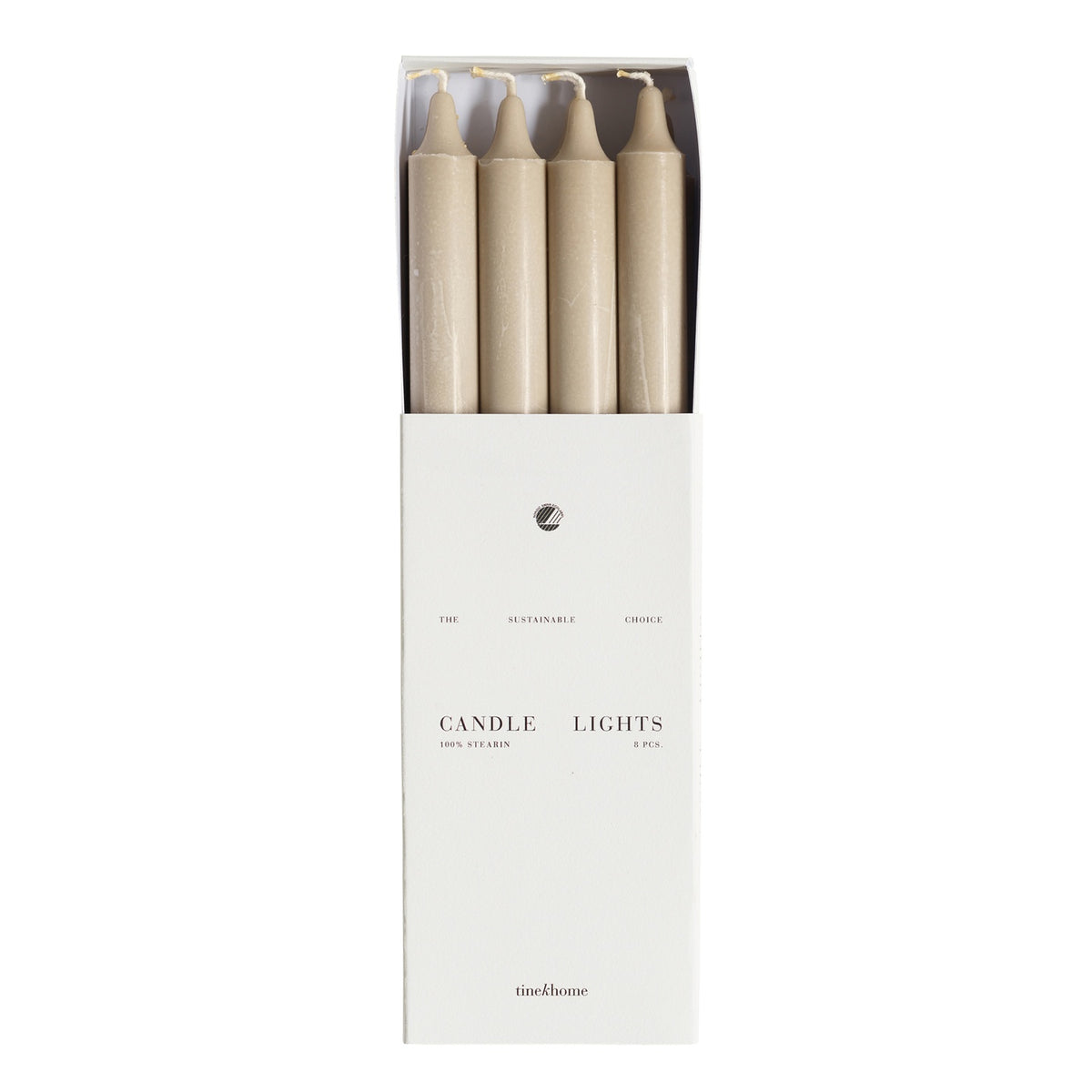 Tine K Home Stabkerze CANDLE SAND 8er Set beige | 2,2x30cm
