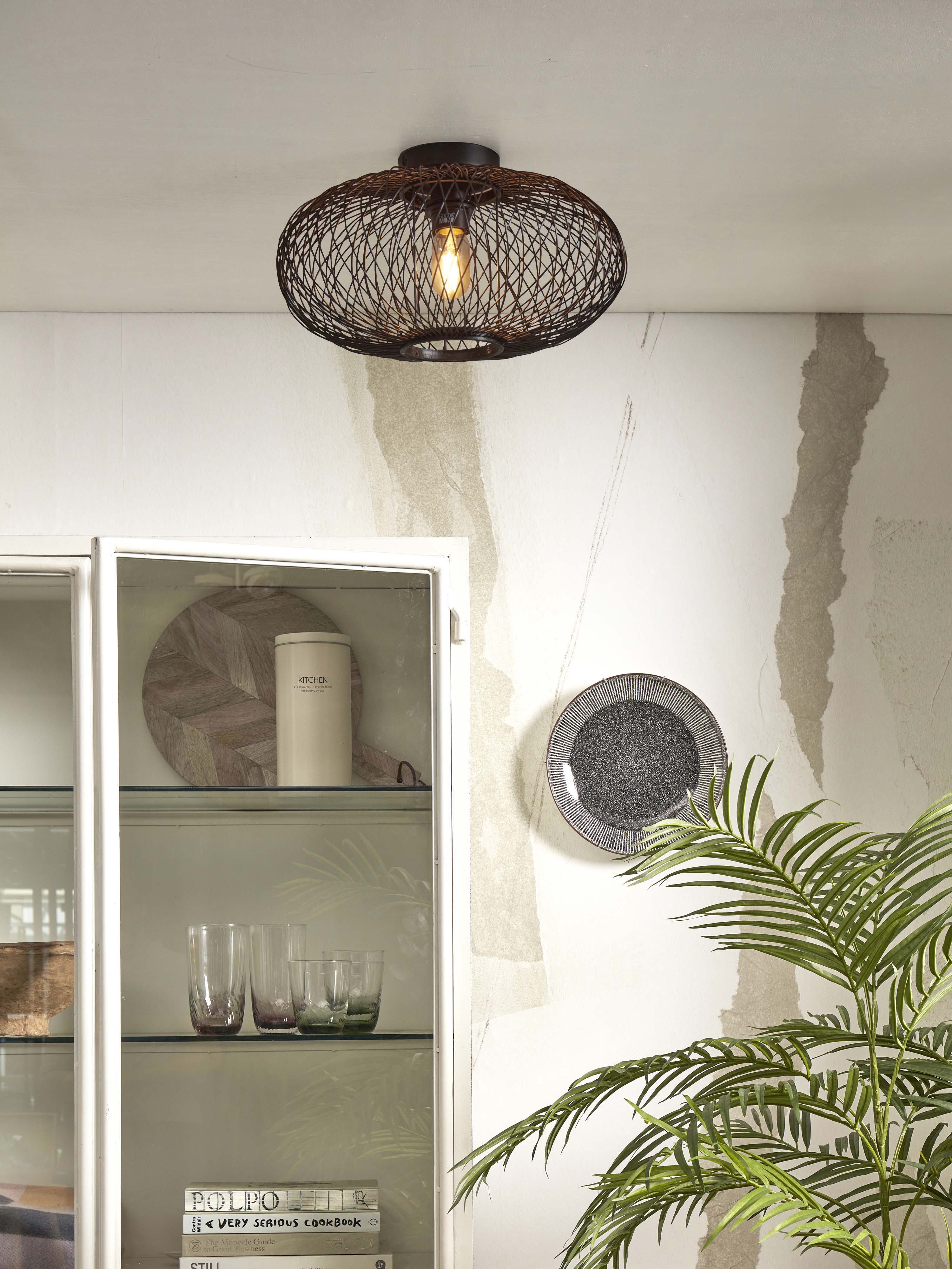 Good&Mojo Deckenlampe CANGO schwarz | 40x40x20cm