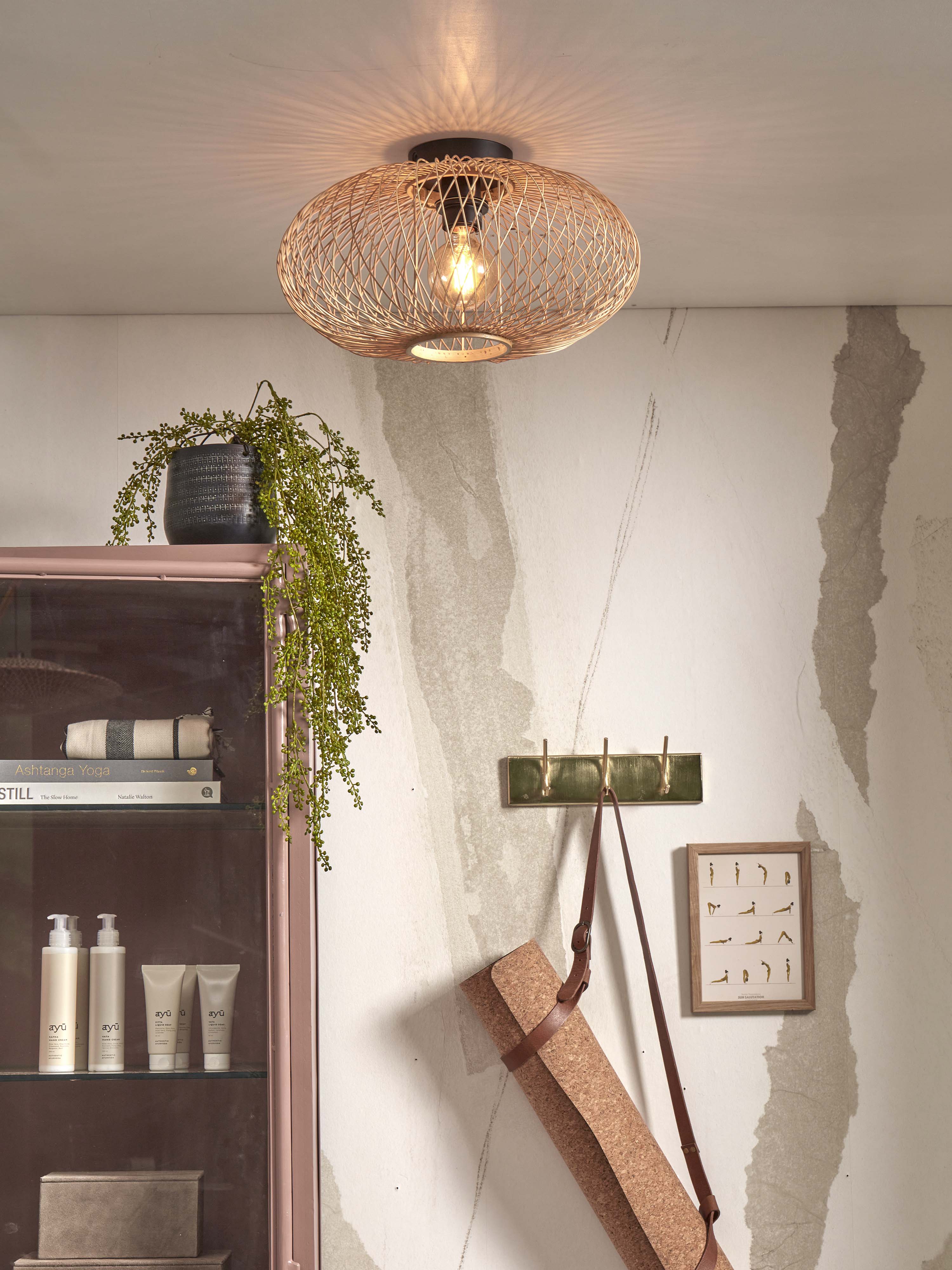 Good&Mojo Deckenlampe CANGO braun | 40x40x20cm
