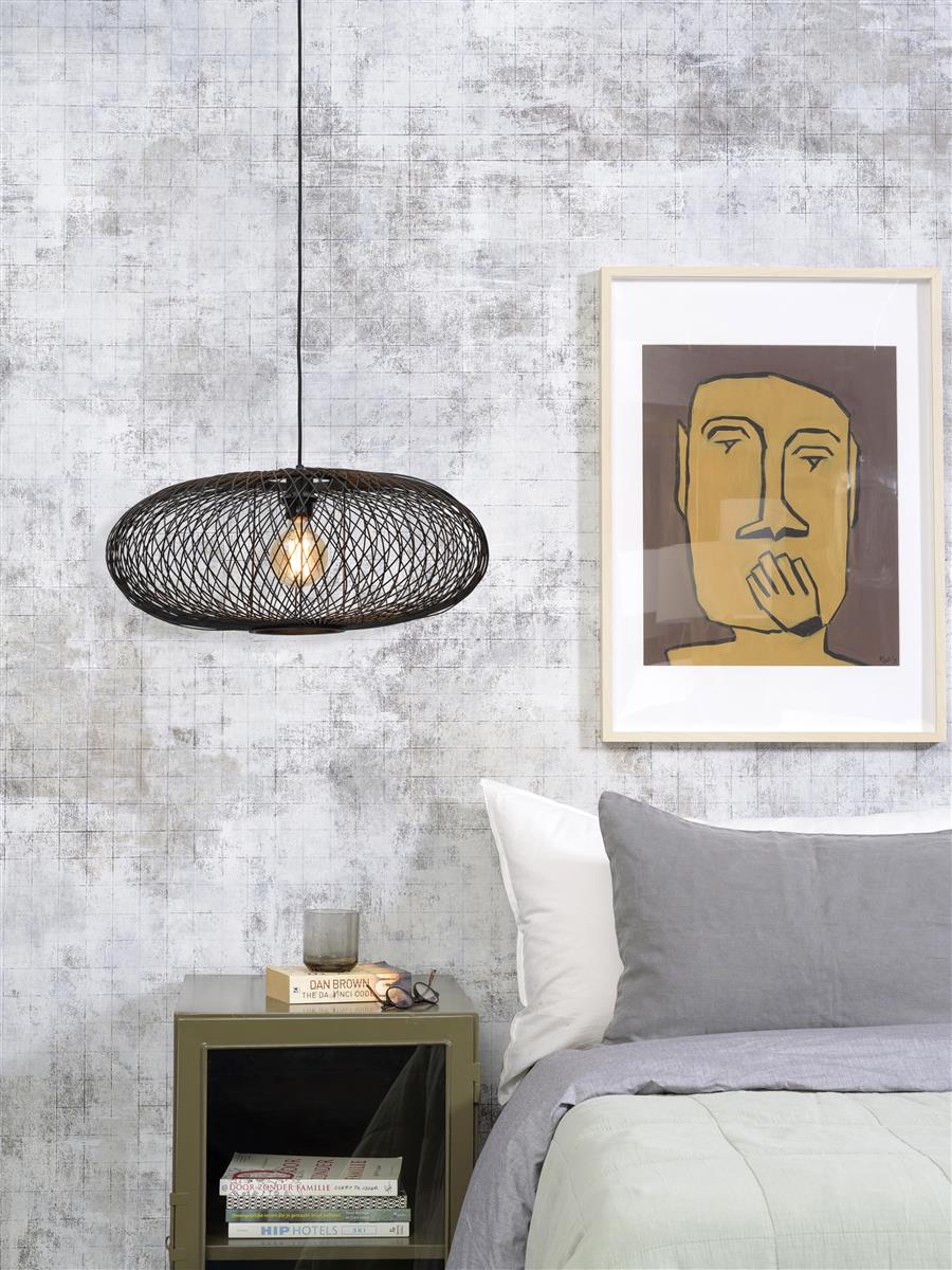 Good&Mojo Hängelampe CANGO schwarz | 60x60x25cm