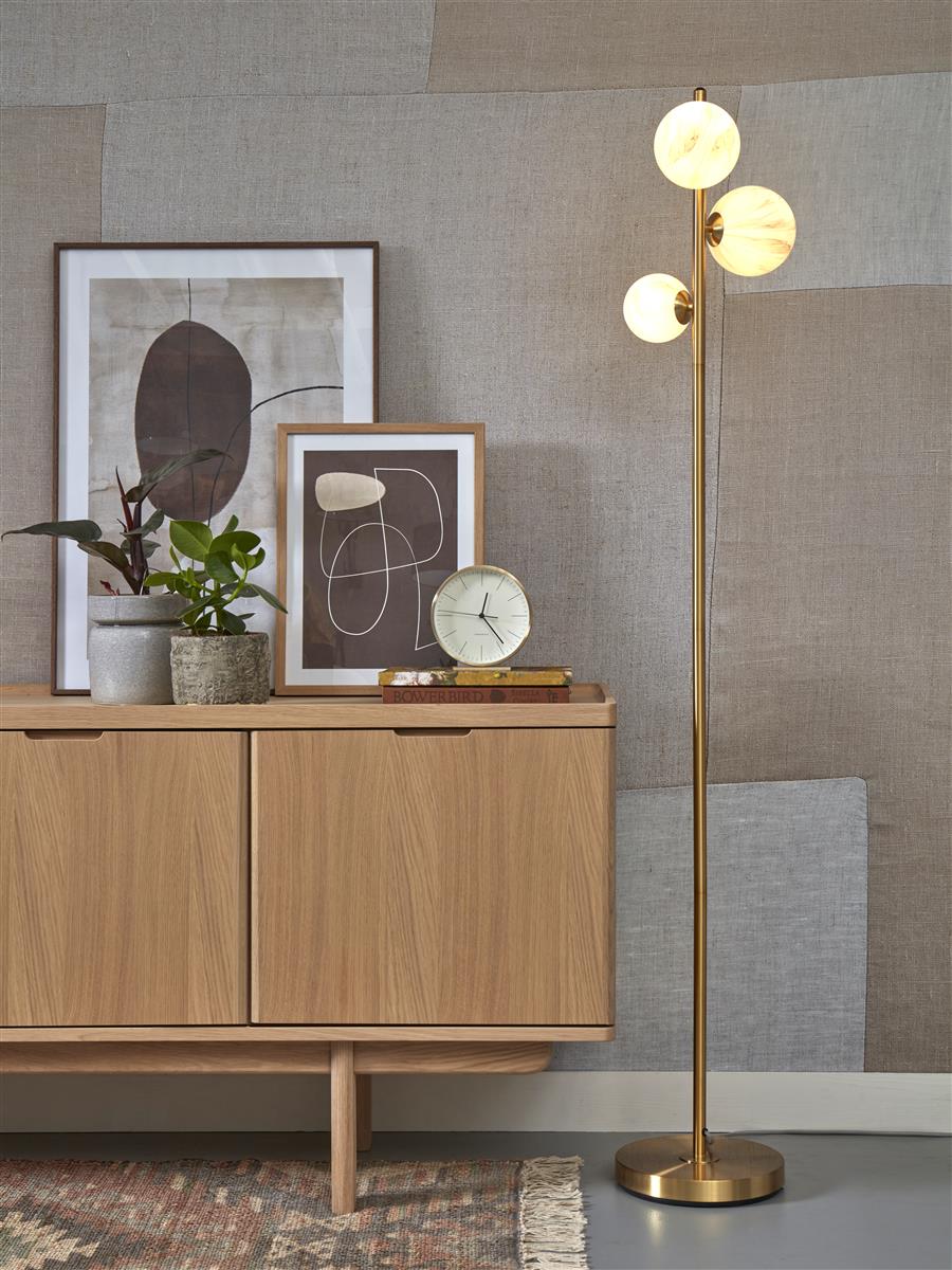 It's about RoMi Stehlampe CARRARA gold | 30x30x160cm