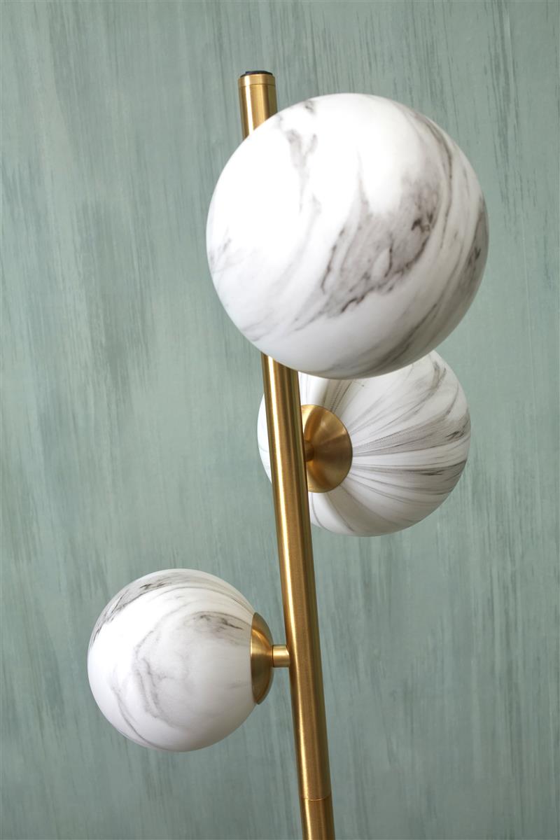 It's about RoMi Stehlampe CARRARA gold | 30x30x160cm