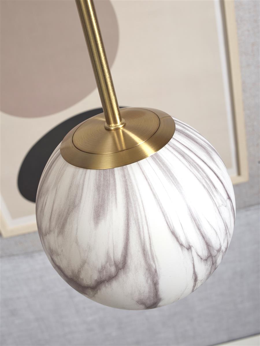 It's about RoMi Hängelampe CARRARA gold | 16x16x28cm
