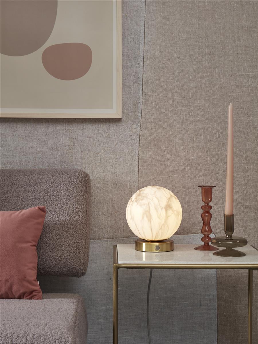 It's about RoMi Tischlampe CARRARA gold | 16x16x18cm
