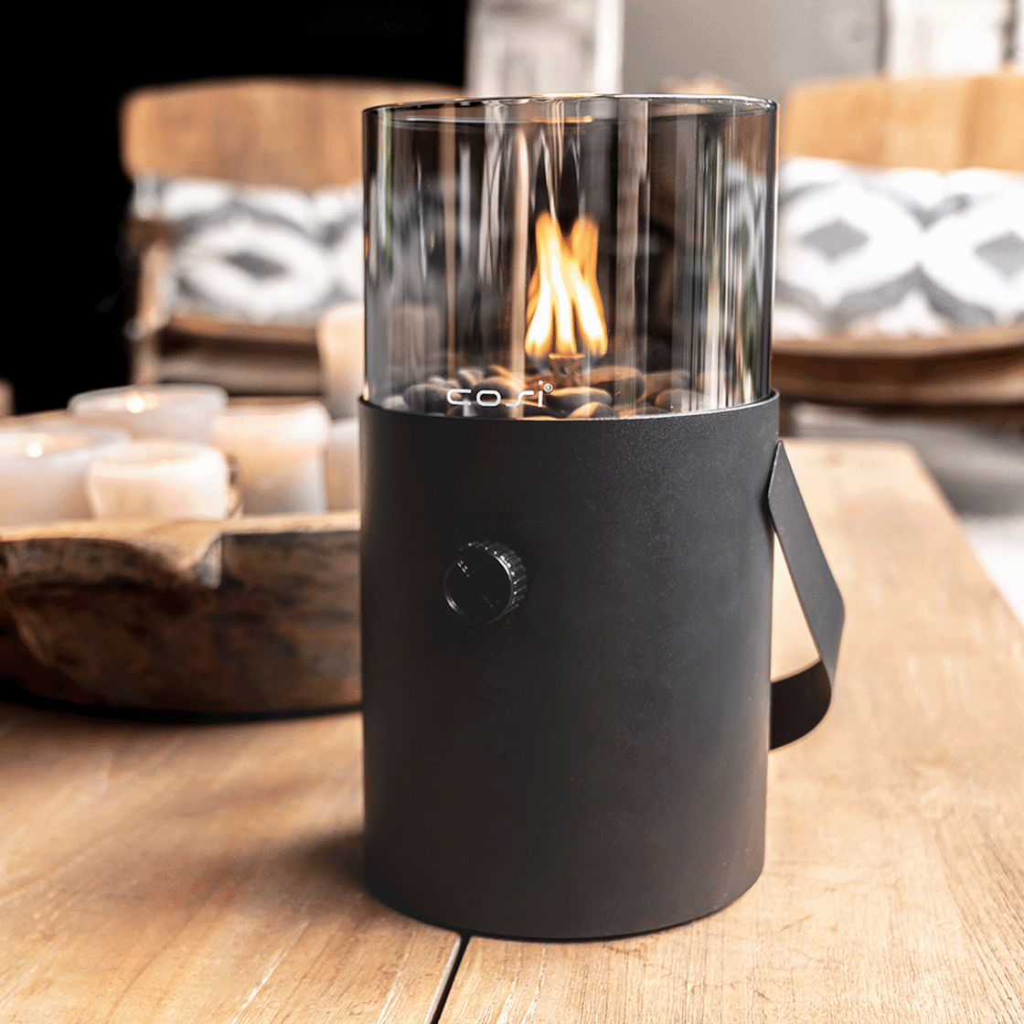 Cosifire Tischfeuer COSISCOOP Original black smoked | Ø 16x30cm - Sir Henrys