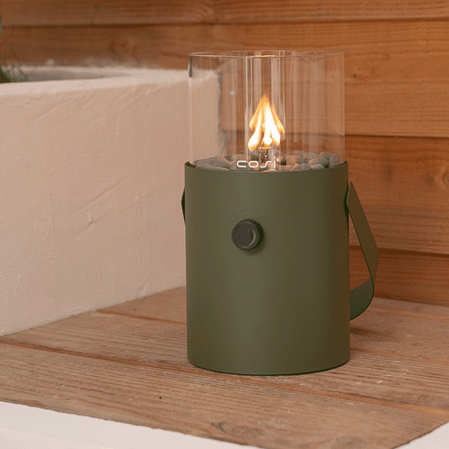 Cosifire Tischfeuer COSISCOOP Original moss green | Ø 16x30cm - Sir Henrys