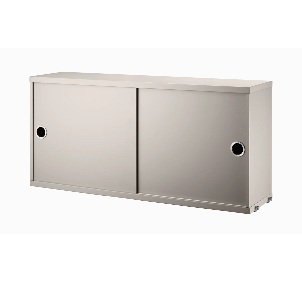 String Furniture Schrank mit Schiebetüren B78 x T20 x H37, Beige