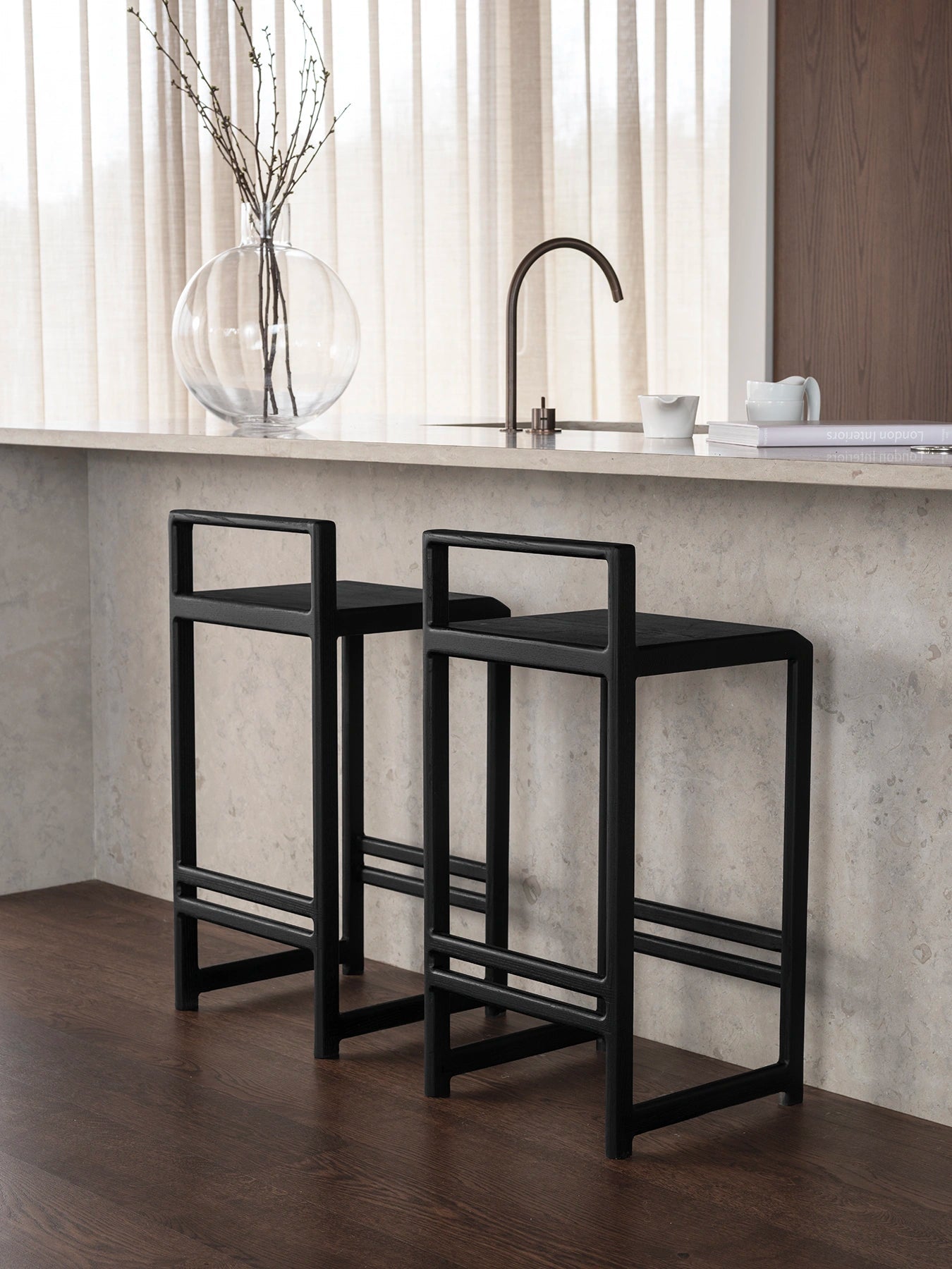 by Crea® Barhocker EBBA Schwarze Eiche