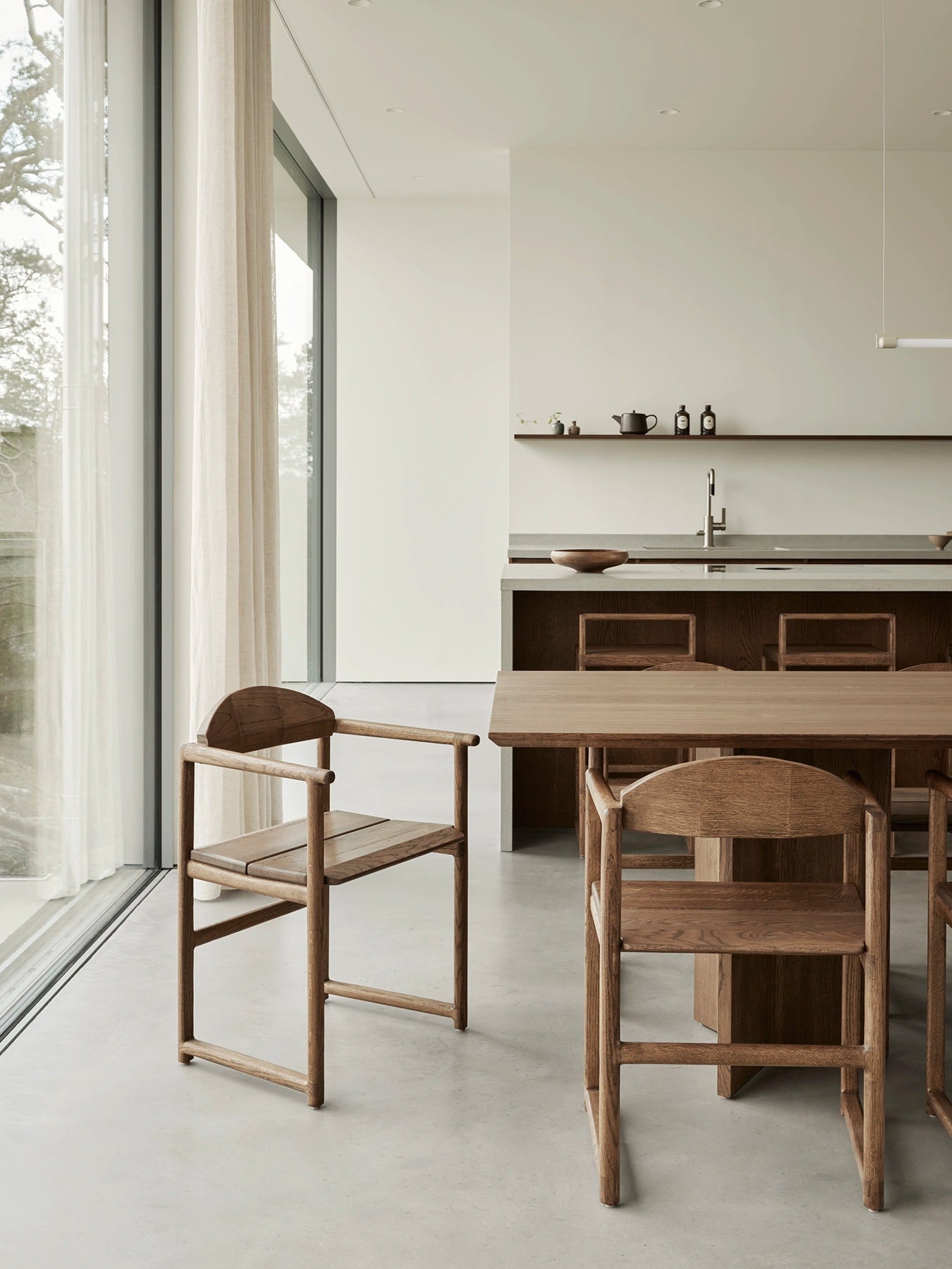 by Crea® Esstisch ANN Dunkle Eiche Massivholz