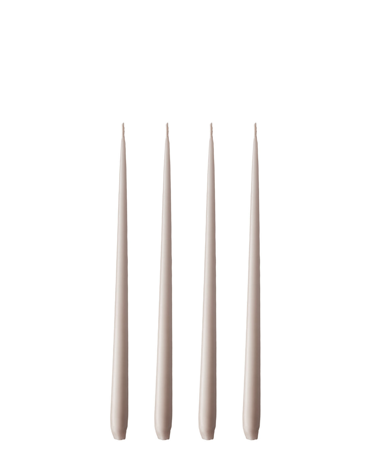 STOFF Nagel 4x Stabkerze von Ester & Erik 22 linen grey | Ø2,6x32 cm