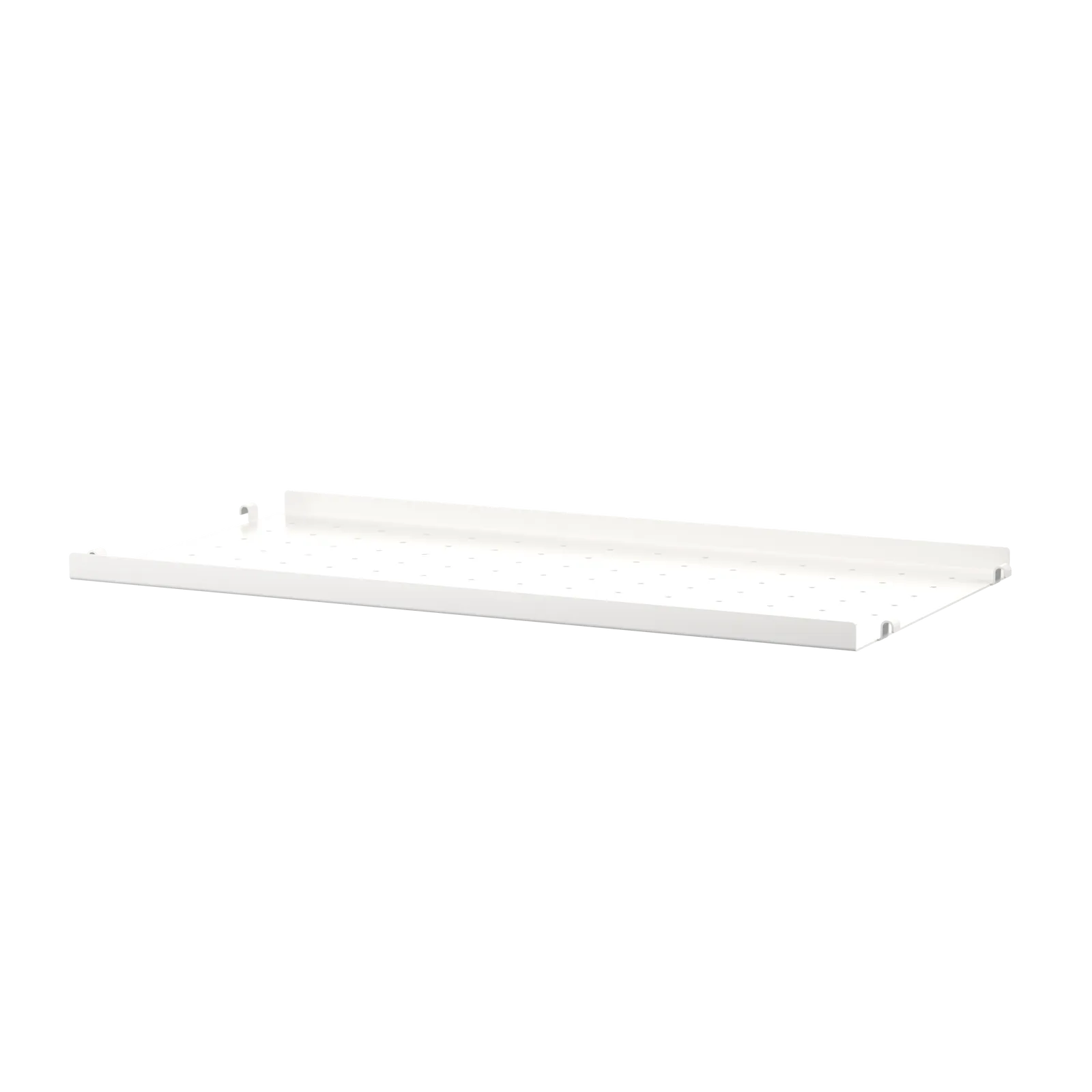 String Furniture Regalboden aus Metall niedrige Kante B58 x T30, Weiß