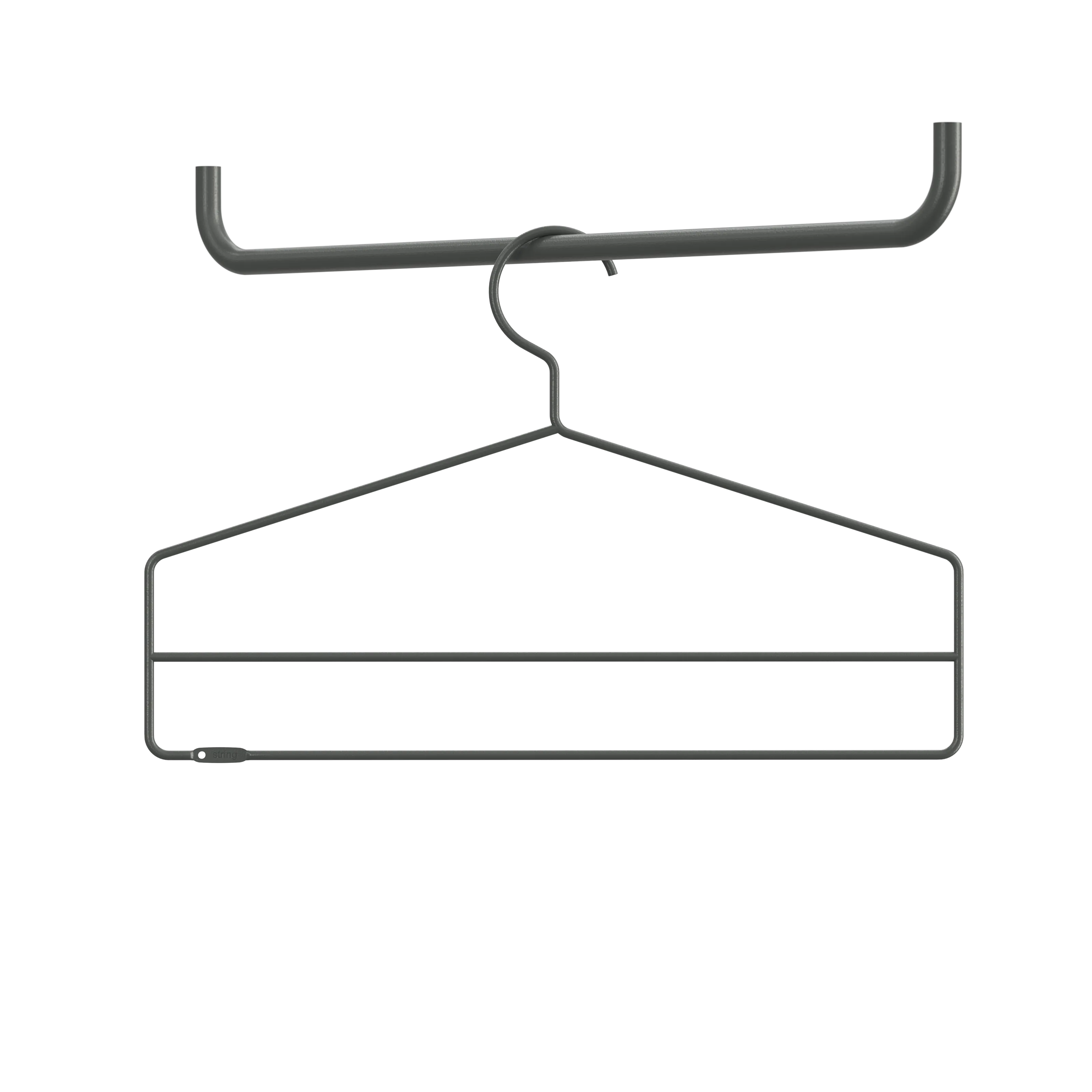 String Furniture KleiderHaken B41 x H26, Dunkelgrau, 4er Pack